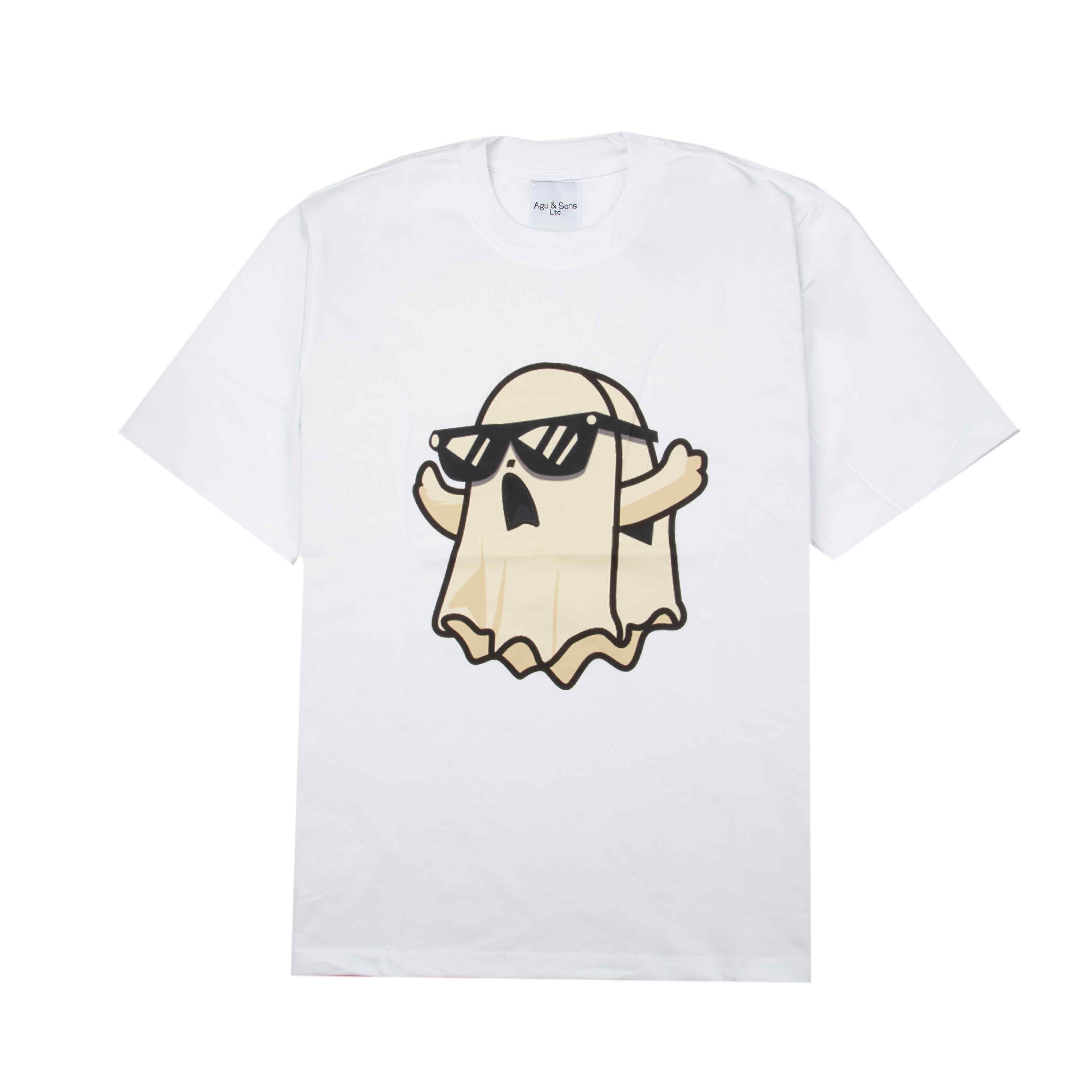 Agu & Sons White Ghost Graphic T-Shirt
