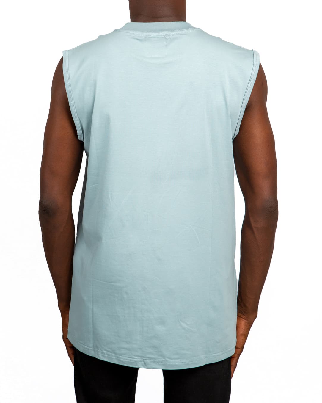 Agu&Sons Limited Light Blue Sleeveless Muscle Vest 