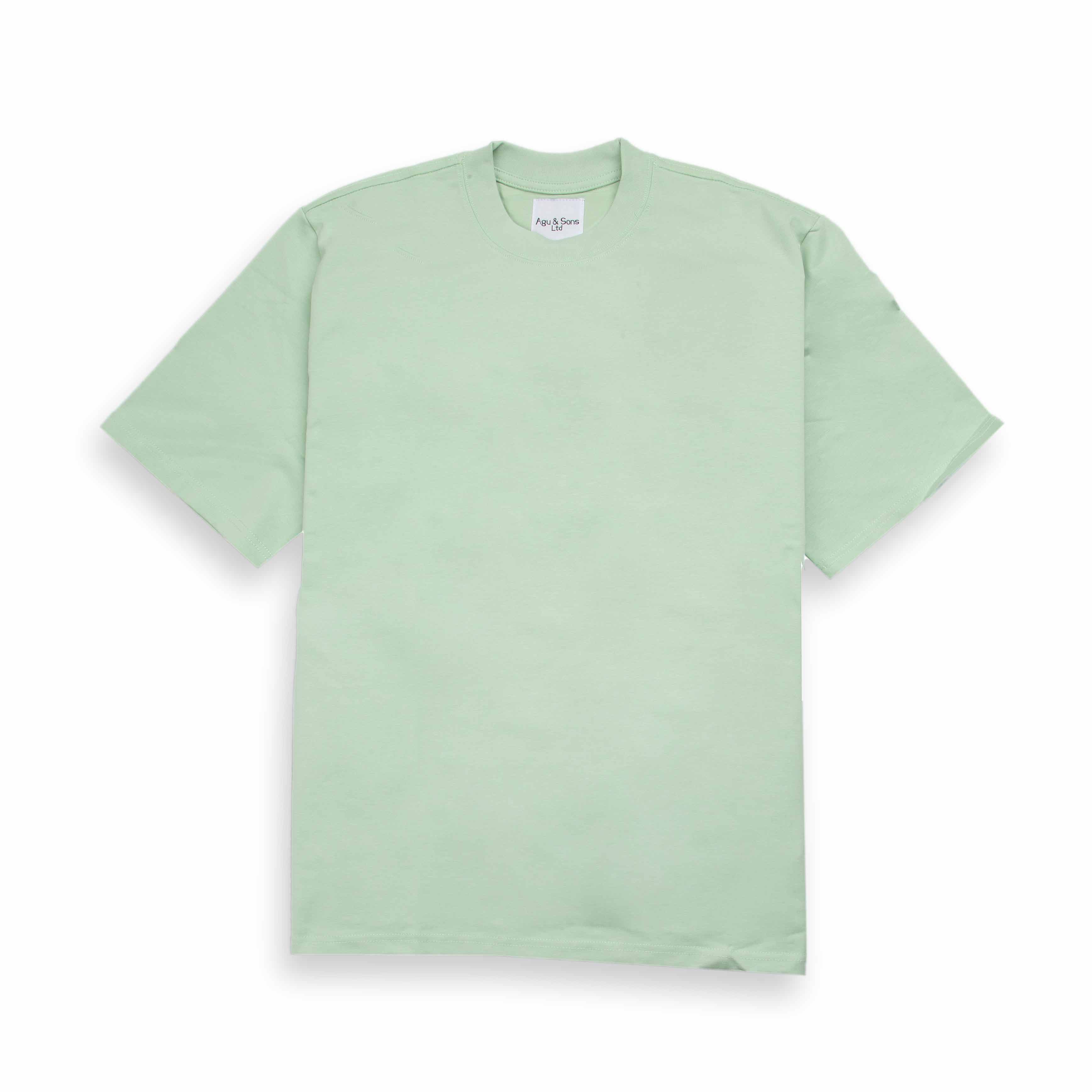Agu & Sons light green essential crew neck t-shirt.