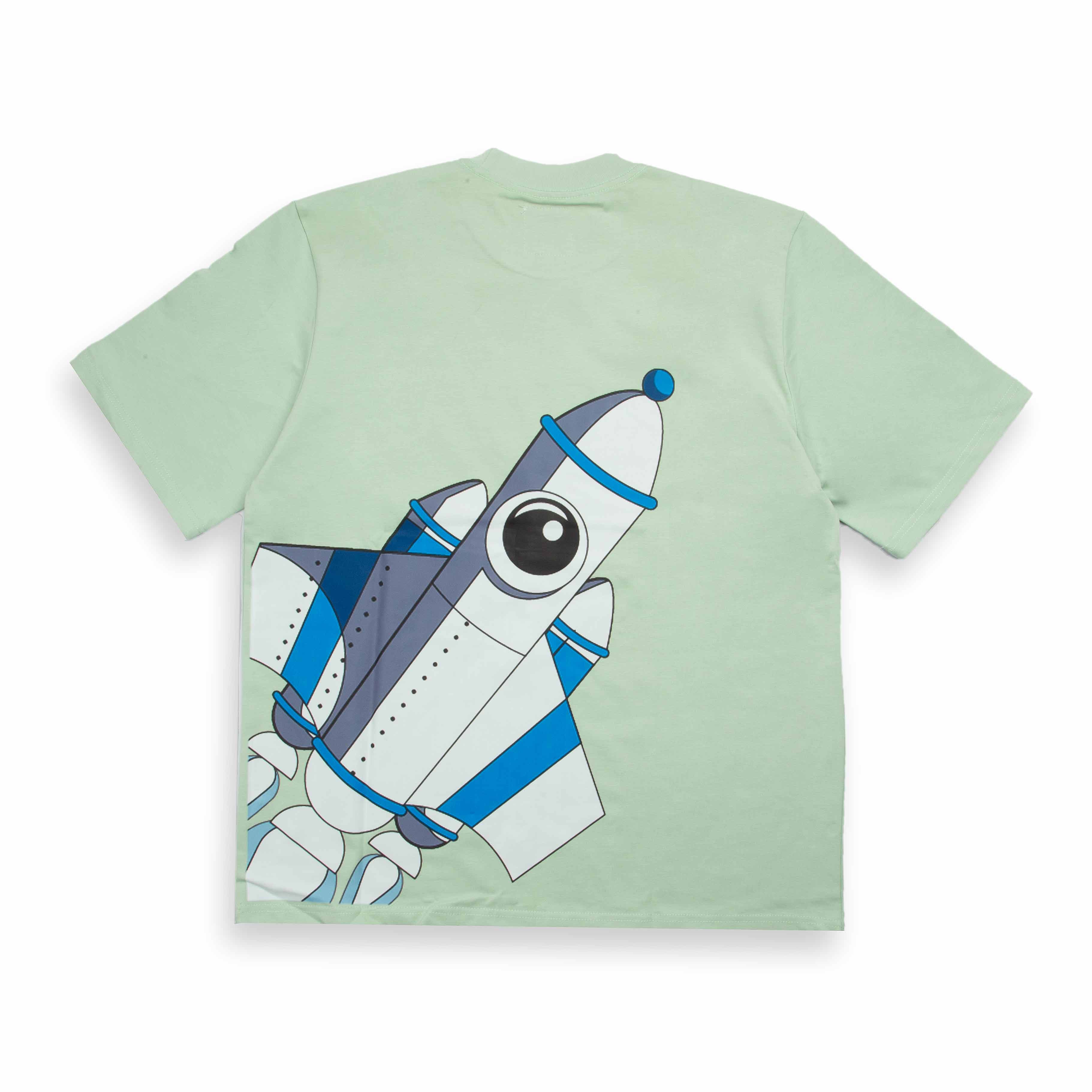 Agu & Sons light green essential crew neck t-shirt.