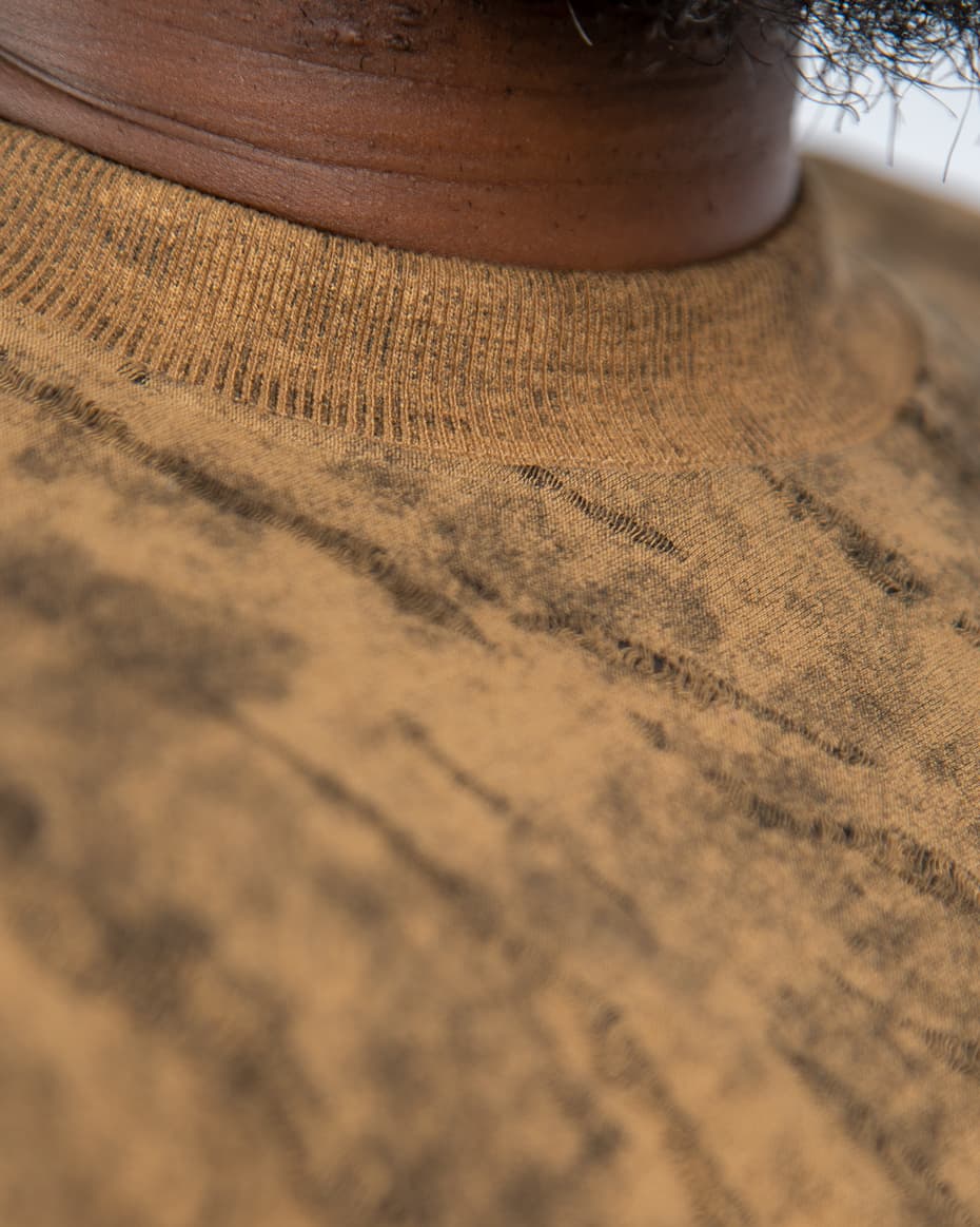 Agu & Sons Ltd Batik Oversized T-Shirt – Earth Brown, XL | Unisex, Premium Cotton, Casual Streetwear