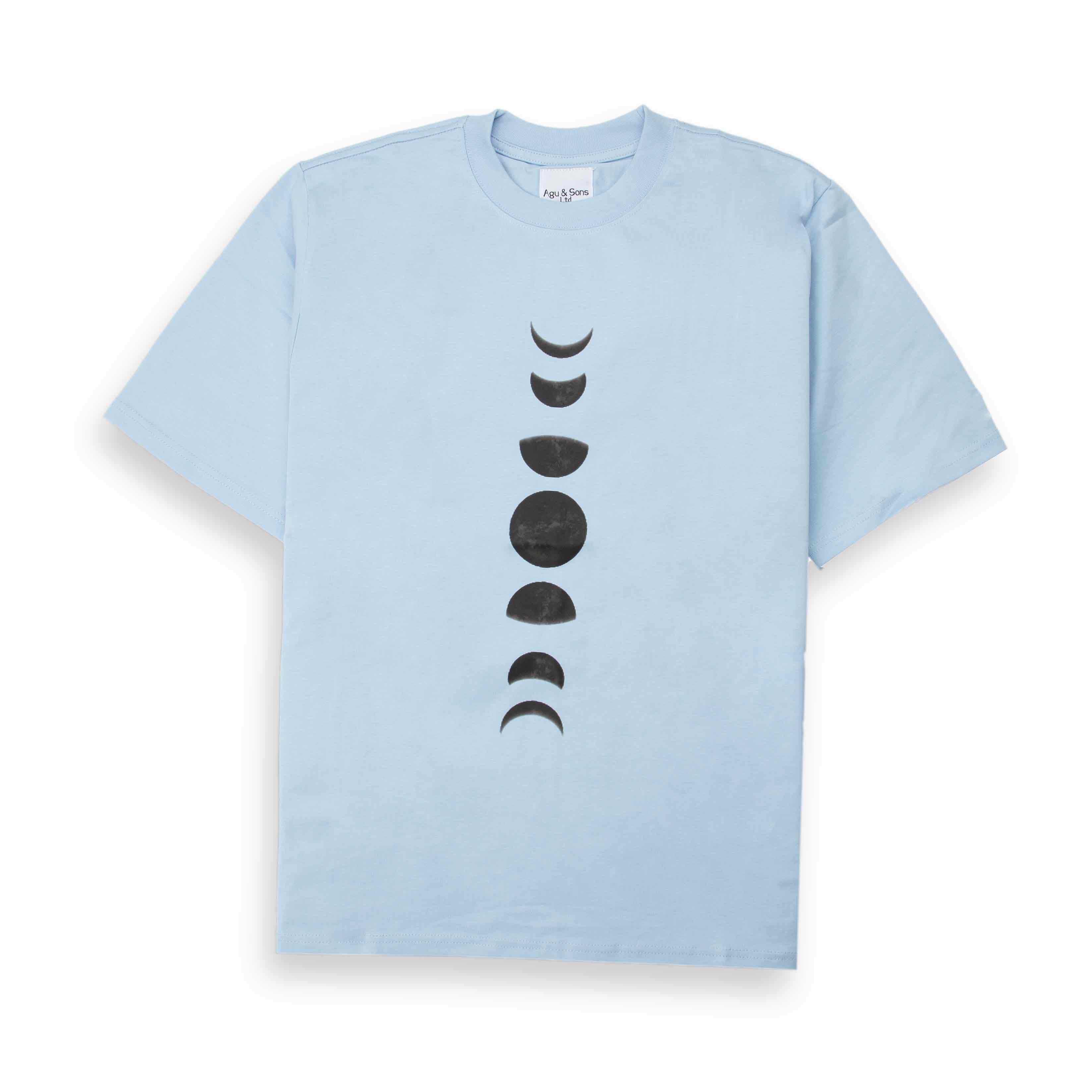 Agu & Sons Moon Phases Light Blue T-Shirt