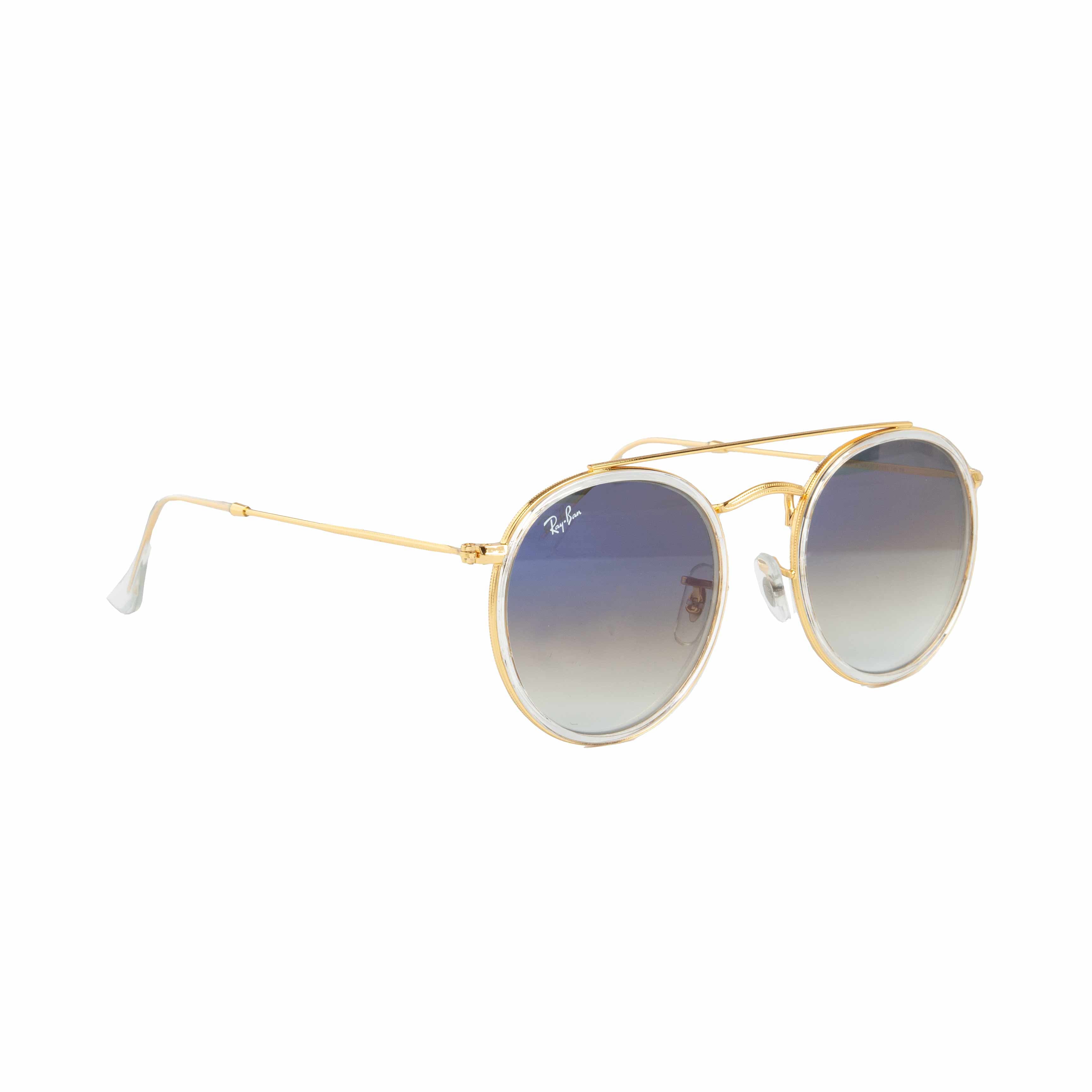 Ray-Ban Round Double Bridge Sunglasses - White & Blue