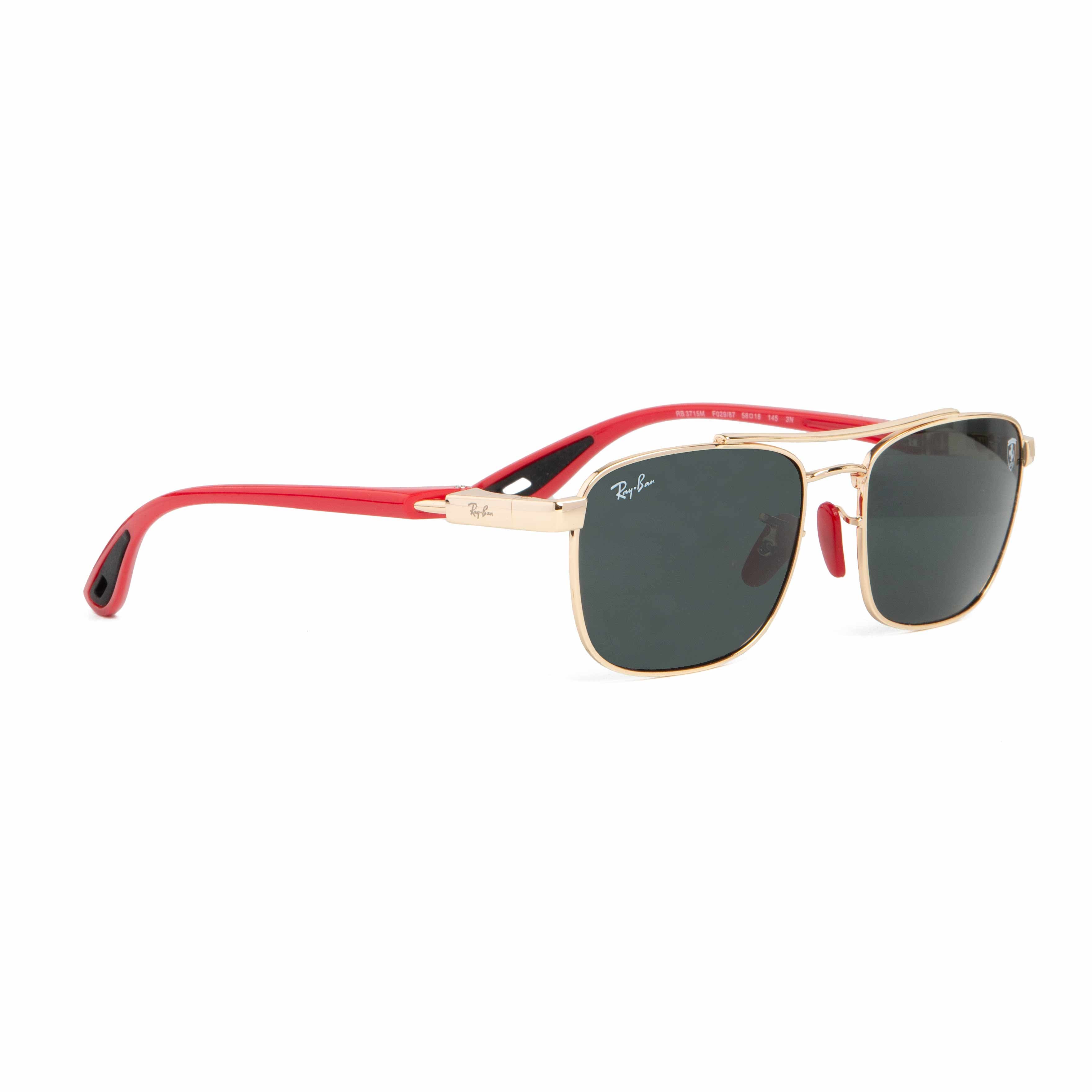 Ray-Ban Ferrari Square Aviator Sunglasses - Gold & Red