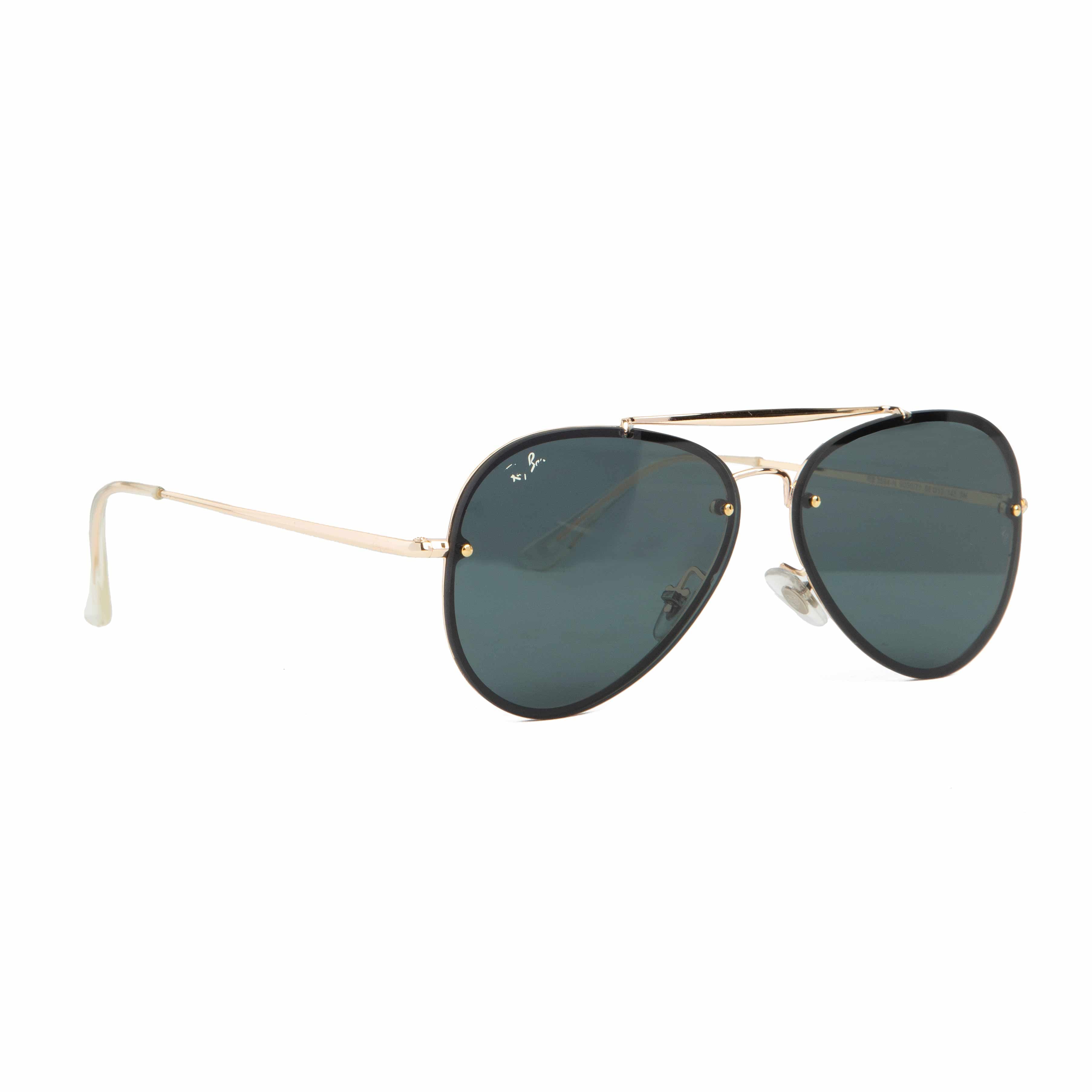 Ray-Ban Rimless Aviator Sunglasses - Gold Frame & Dark Lenses