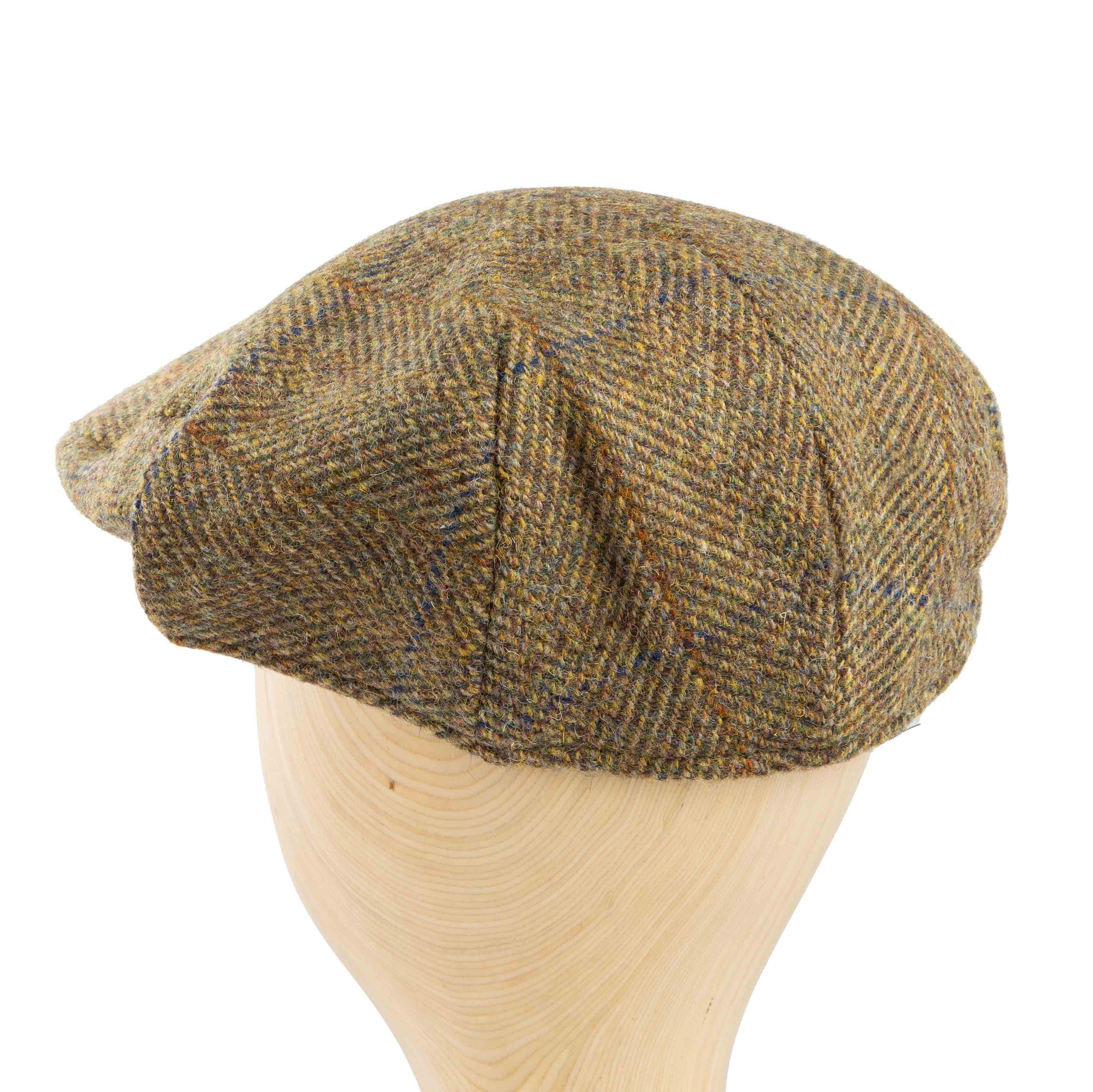 Premium brown herringbone tweed flat cap for men, ideal for traditional or sophisticated casual wear.