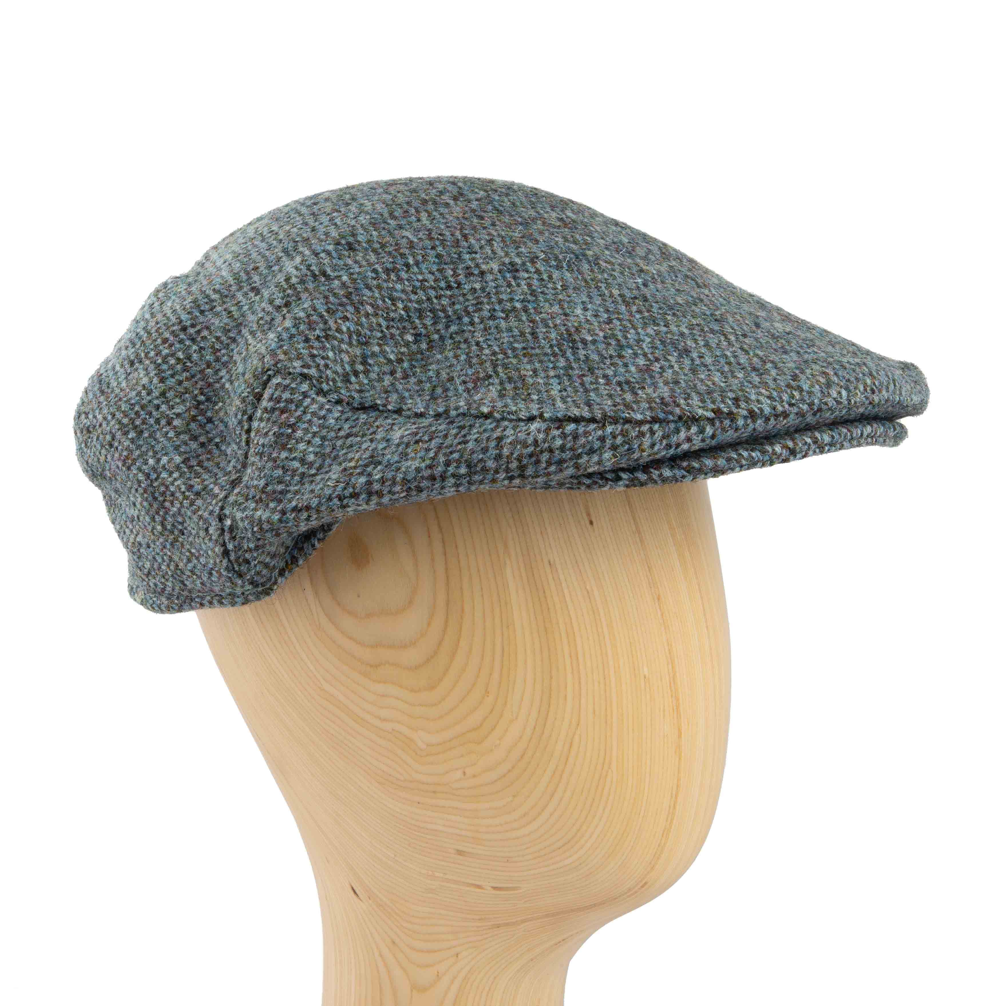 Premium multi-tonal Donegal tweed flat cap for men, ideal for traditional or sophisticated casual wear.