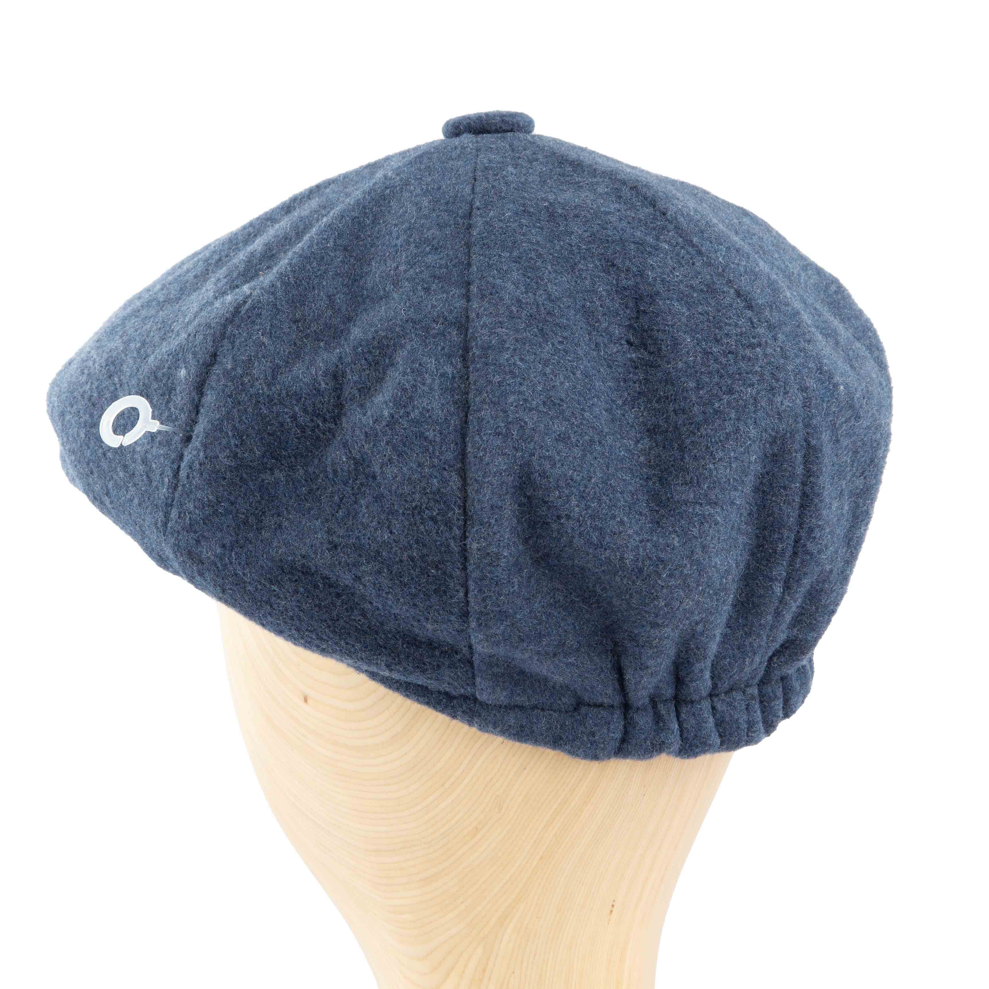 Classic solid blue wool-blend newsboy cap for men, perfect for versatile everyday wear.