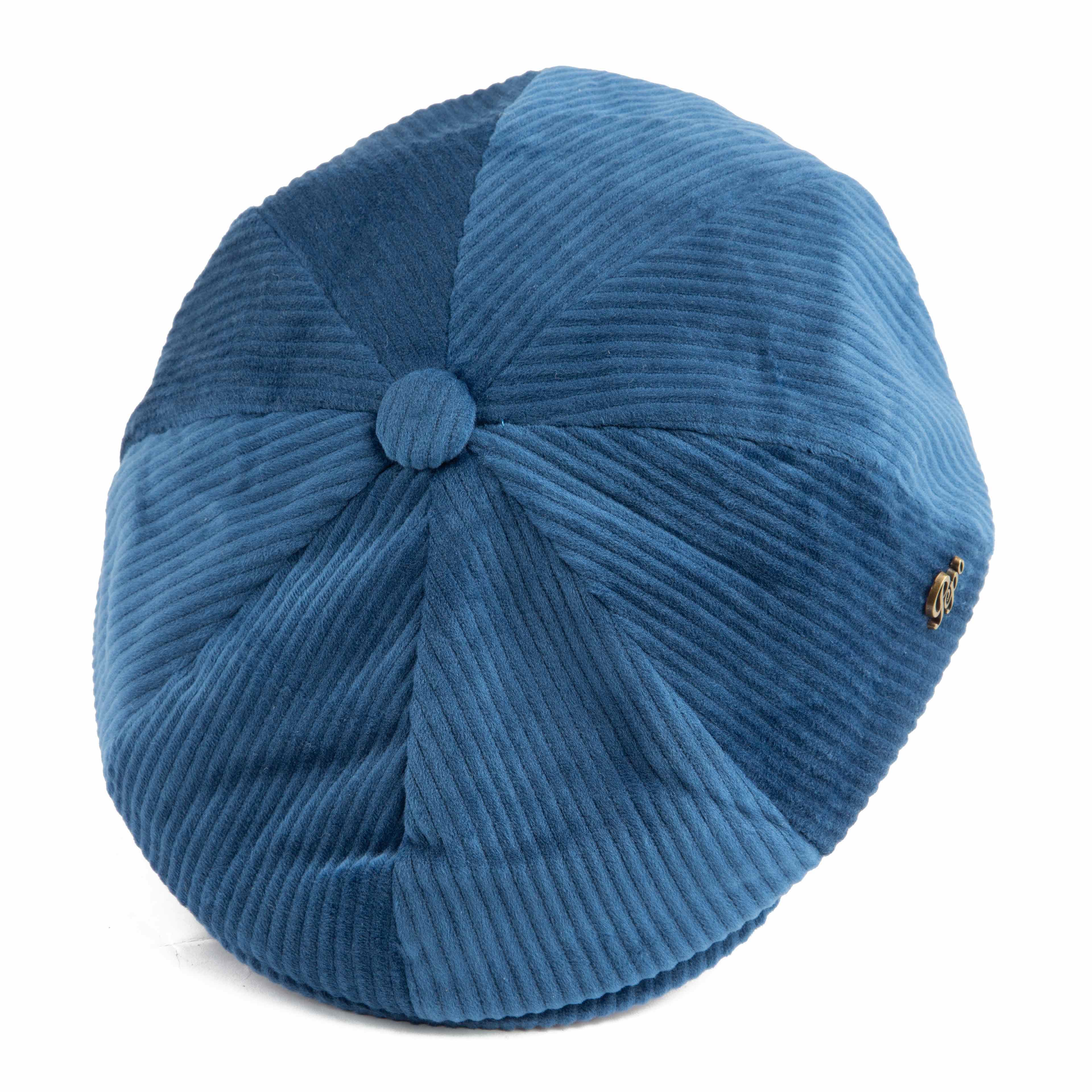 Stetson Men's Blue Corduroy Newsboy Cap, 8-Panel Design, Classic Style