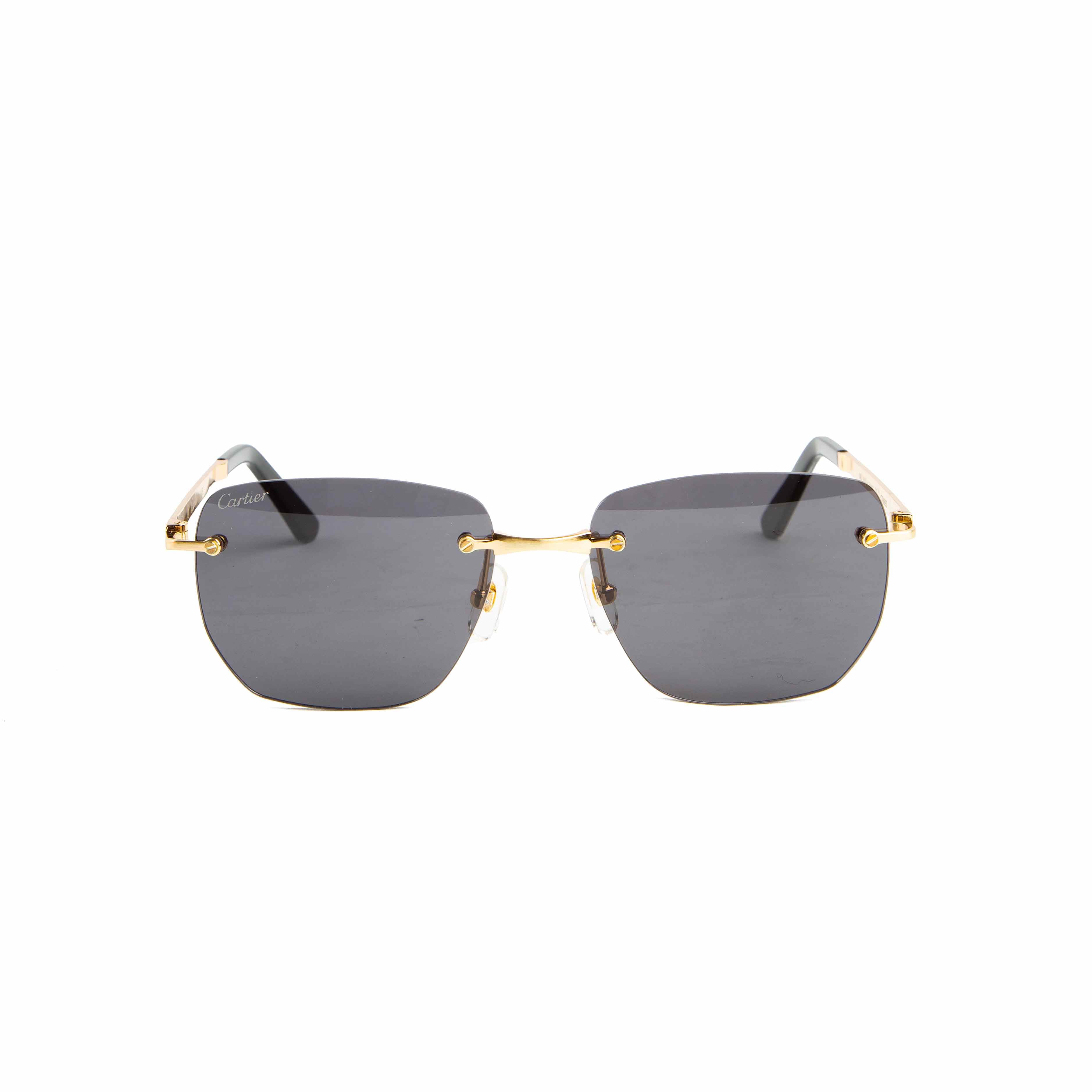 Cartier CT0498S Gold Rimless Sunglasses - Luxury Eyewear 