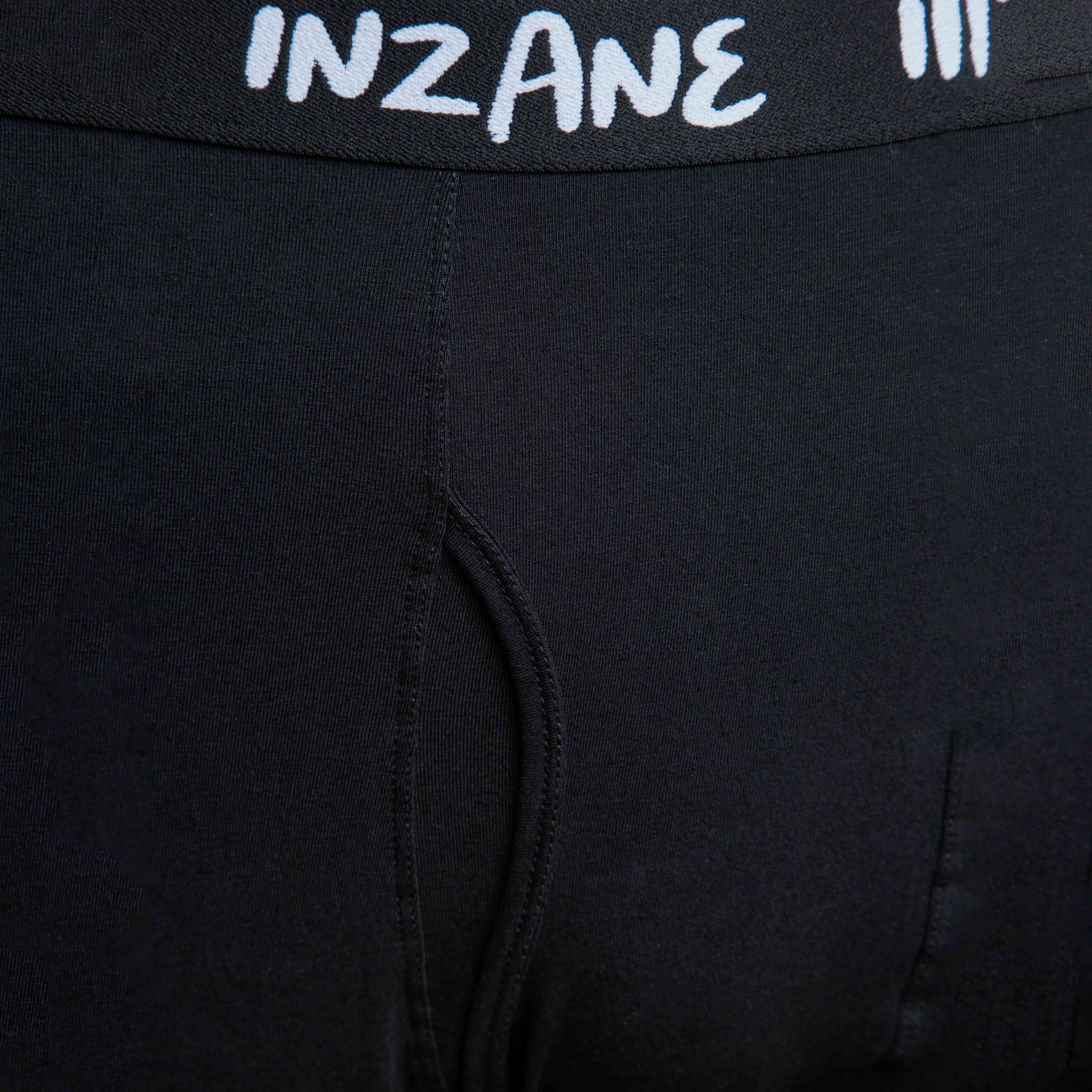 INZANE men's 3-pack black cotton stretch boxer shorts, comfortable underwear for daily wear