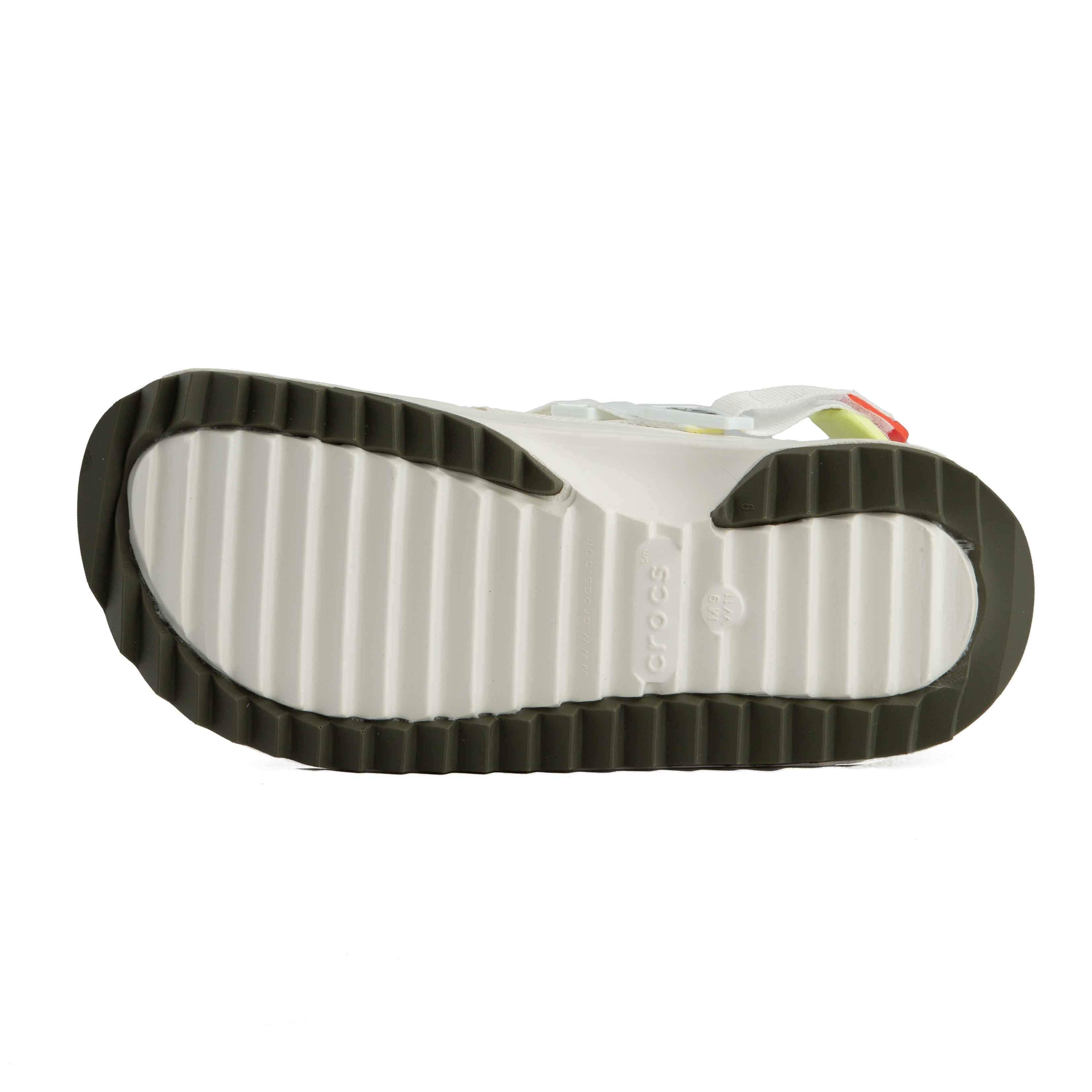These are a pair of Crocs Classic Crush Clogs, featuring a platform sole for an elevated look. 