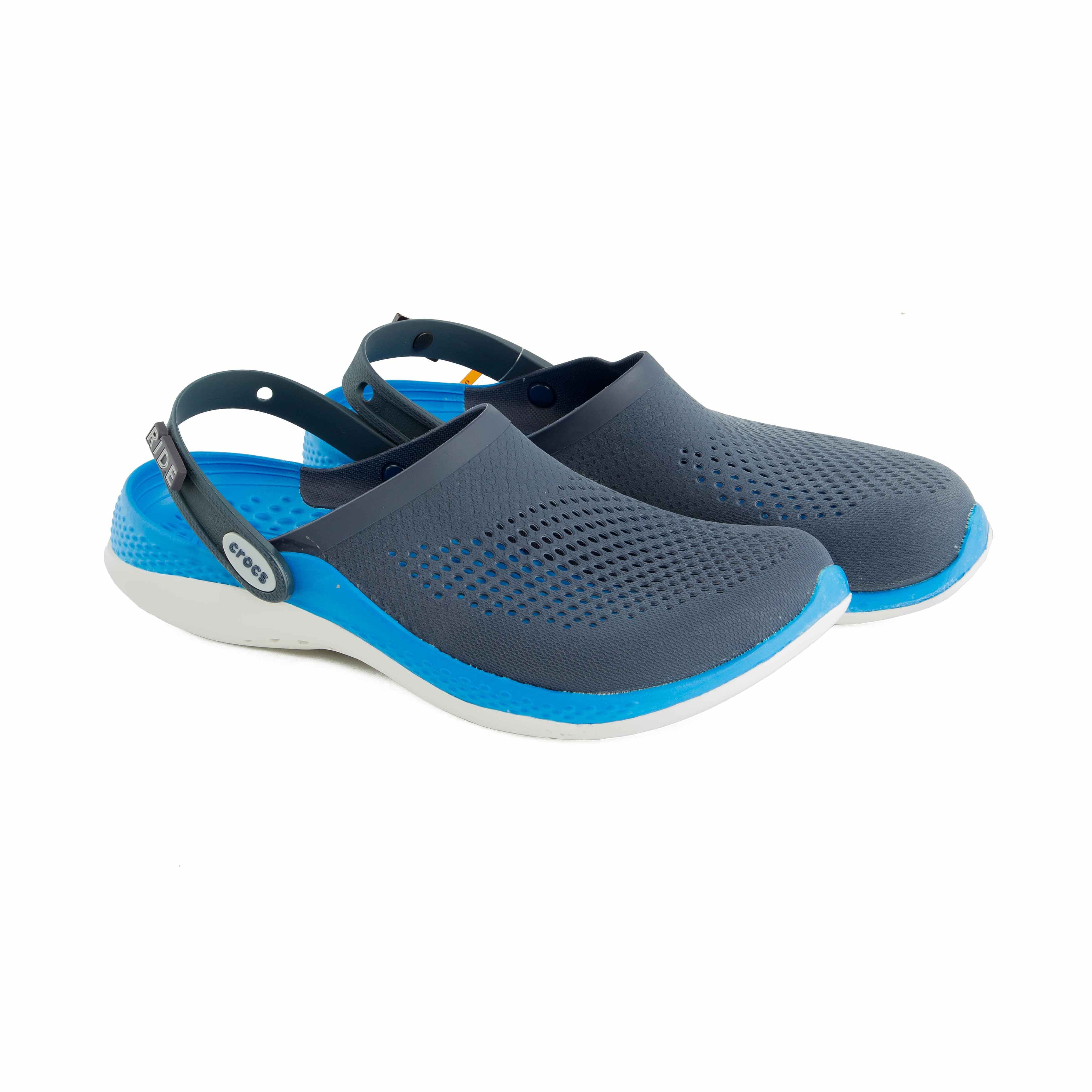 This is a pair of Crocs LiteRide Clogs, renowned for their exceptional comfort and lightweight design. 