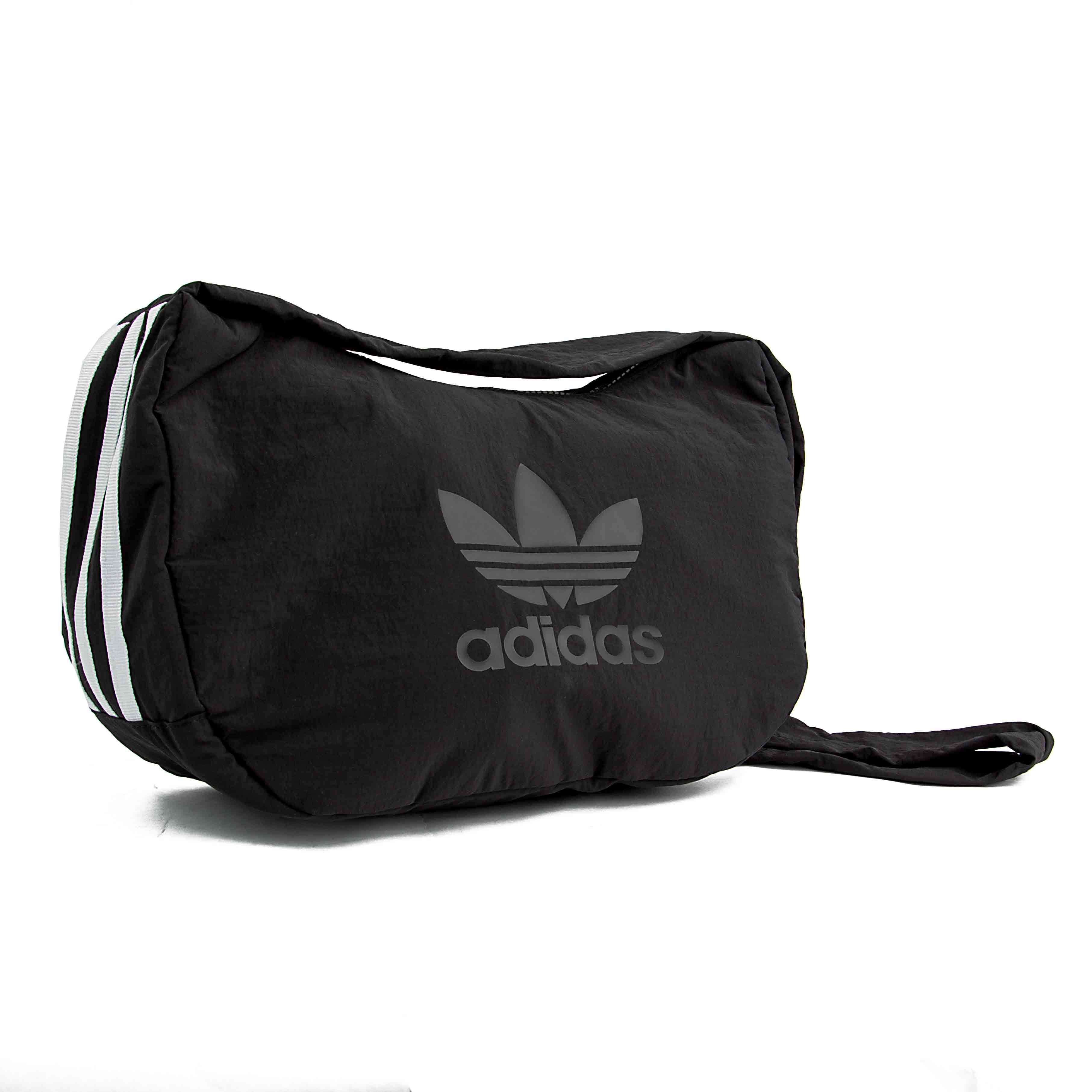This is a black, lightweight messenger bag from adidas Originals. 