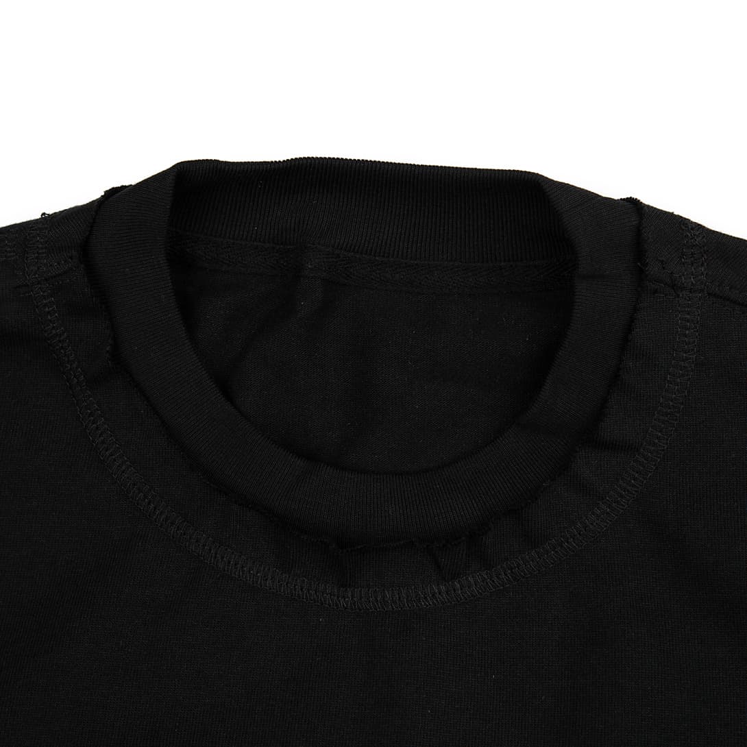 Agu & Sons Ltd S25 Fringed Black T-shirt