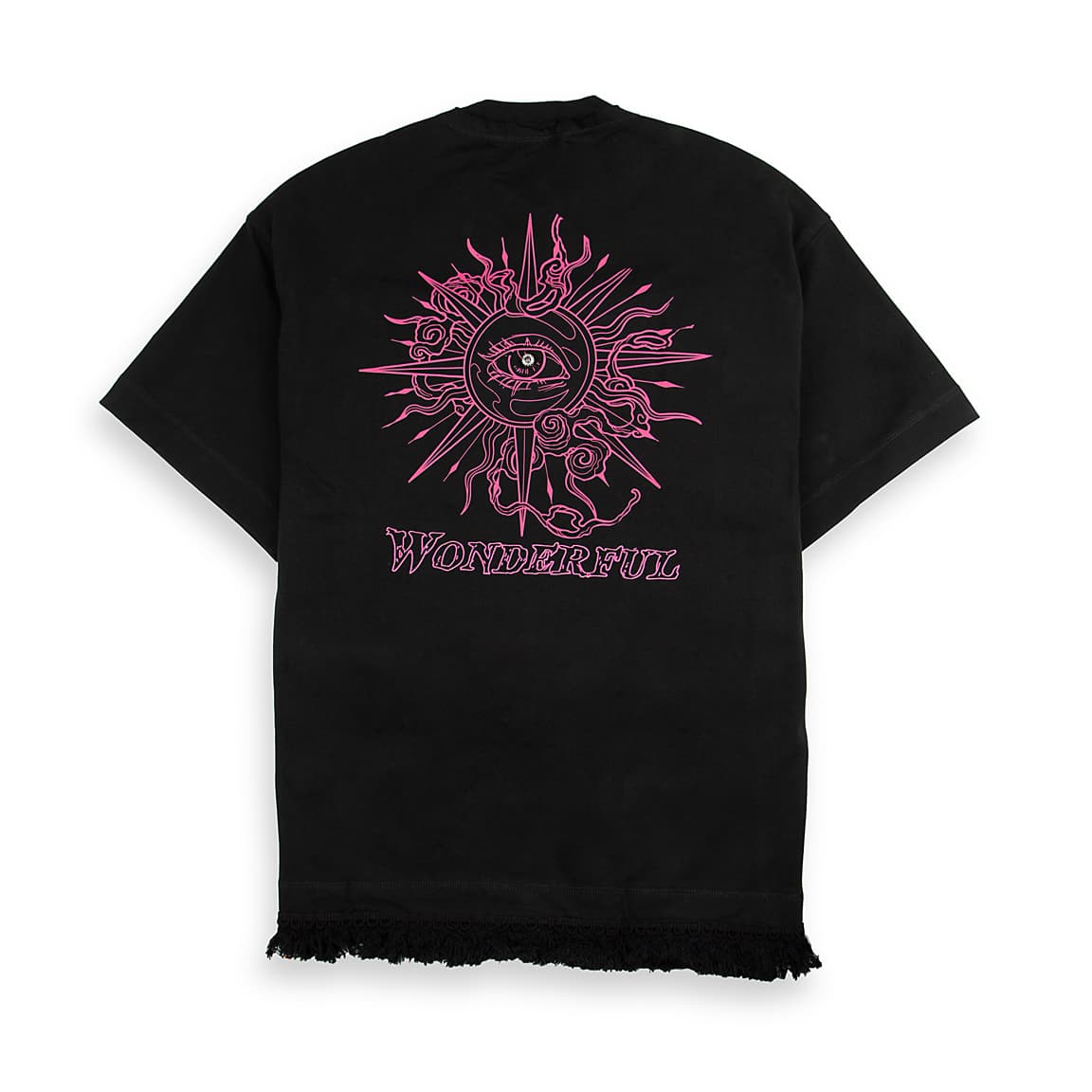 Agu & Sons Ltd S25 Fringed Black T-shirt