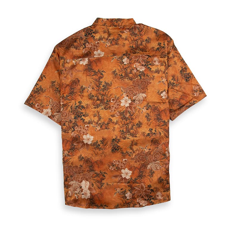 Yekd Silk Vintage Shirt -  Eastern Print Button-up