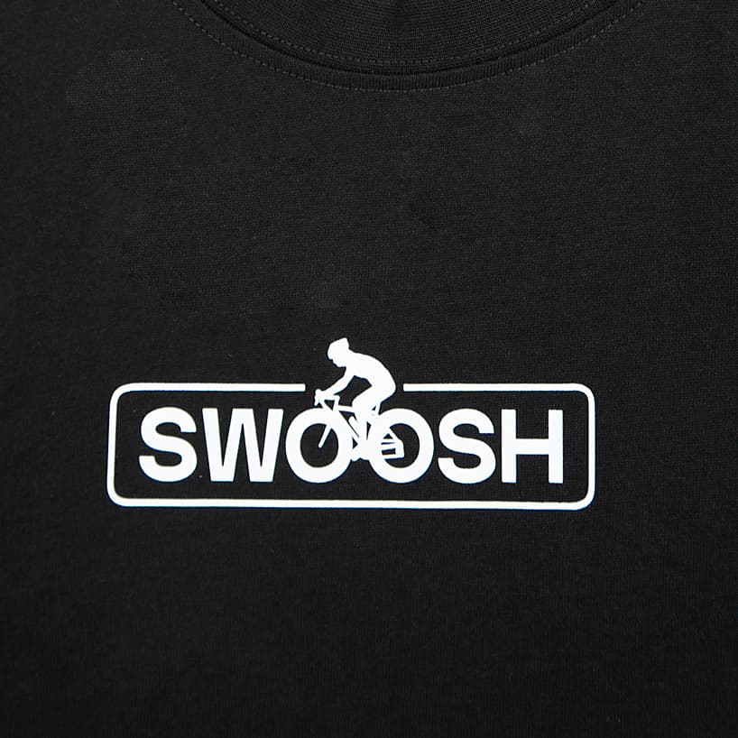 Nike Men's Black Club Swoosh Cotton T-Shirt