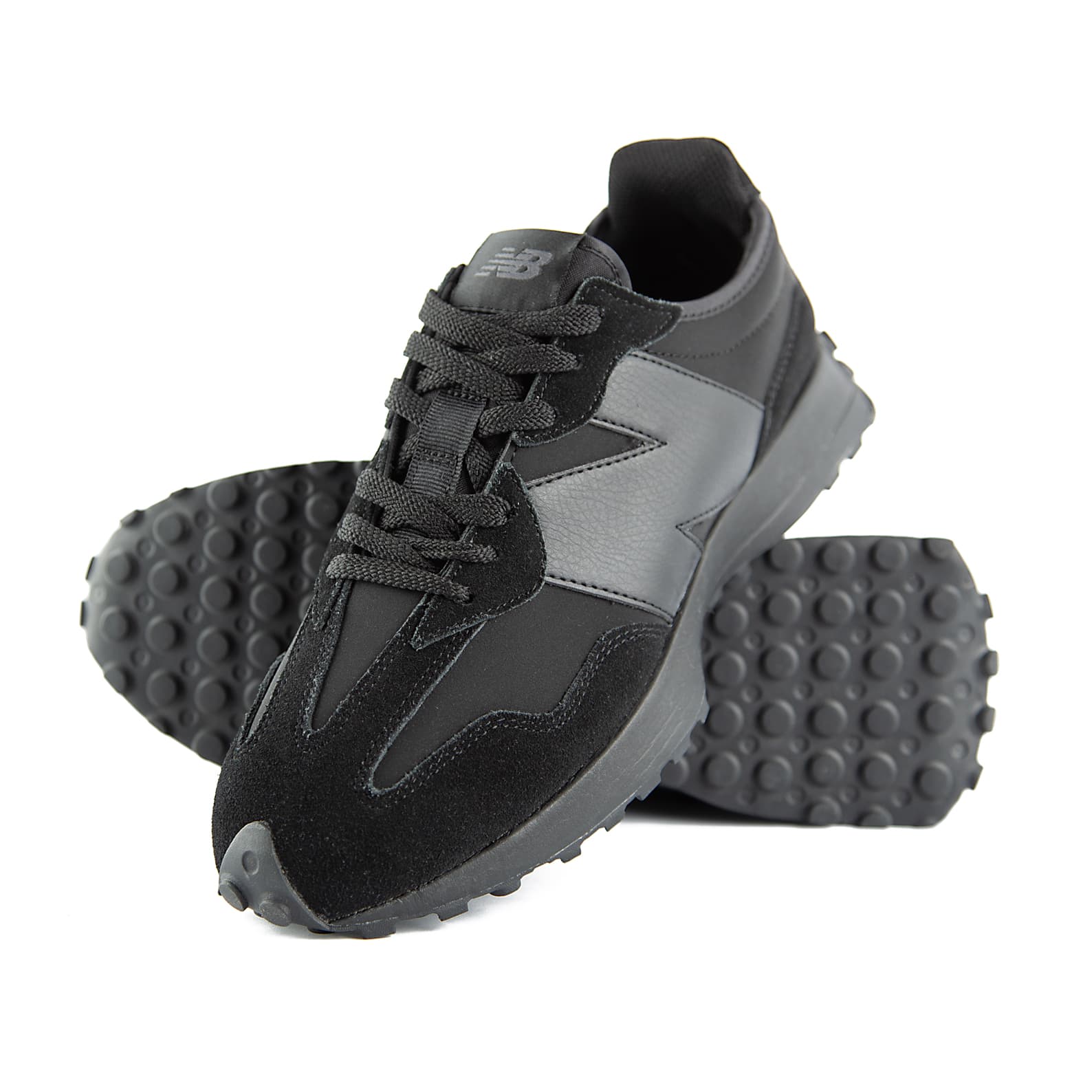 New Balance 327 Triple Black Sneakers: Retro Style, Modern Comfort