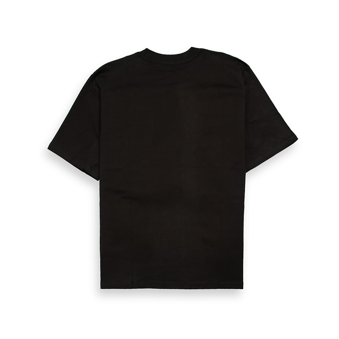 This is a classic black, short-sleeved, crew-neck t-shirt from the Amsterdam-based streetwear brand Daily Paper. 