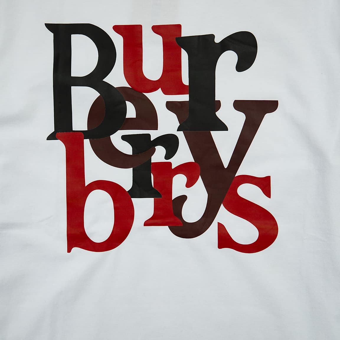 This is a classic white, short-sleeved, crew-neck t-shirt from the luxury fashion brand Burberry. 