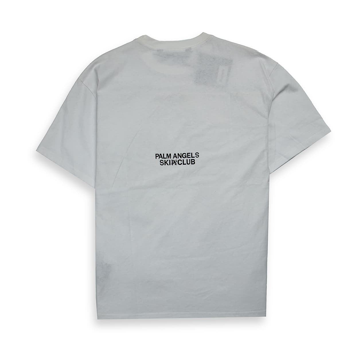 This is a short-sleeved, crew-neck t-shirt from the luxury streetwear brand Palm Angels. 