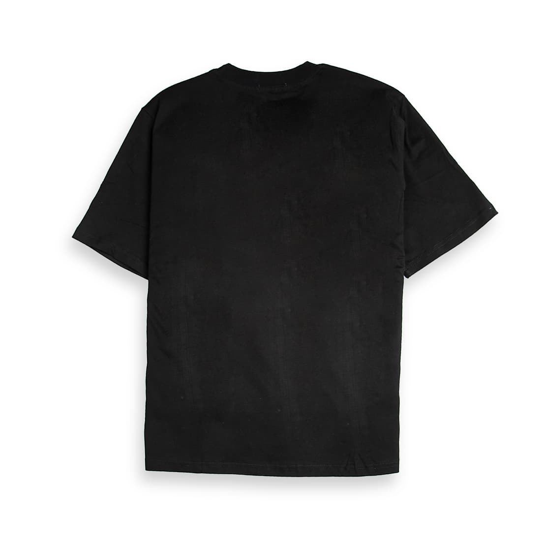 This is a classic black crew-neck t-shirt featuring a white, shield-shaped patch with the 'FENDI' logo displayed prominently on the chest. It's a versatile piece of designer casual wear.