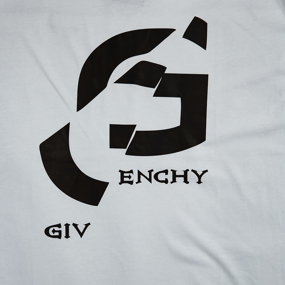 White Deconstructed G Graphic T-shirt - Luxury Streetwear Style