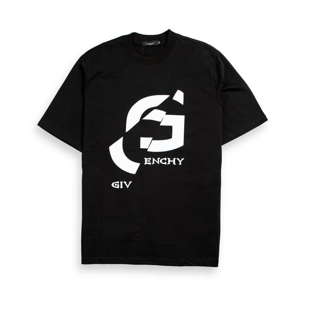 This is a bold Black Crew Neck T-shirt from the luxury fashion house Givenchy. 