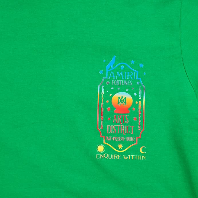 Ignite your style with this Bright Green Graphic T-shirt. The small, detailed print adds a unique touch. Premium cotton comfort for effortless casual wear.