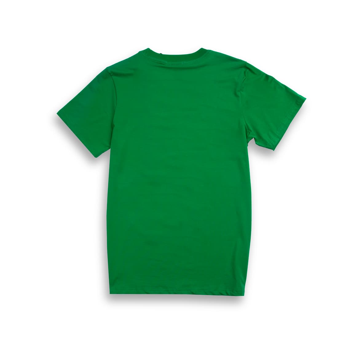 Kelly Green Hermès t-shirt with modern blue and white abstract graphic logo print, luxury designer unisex wear.