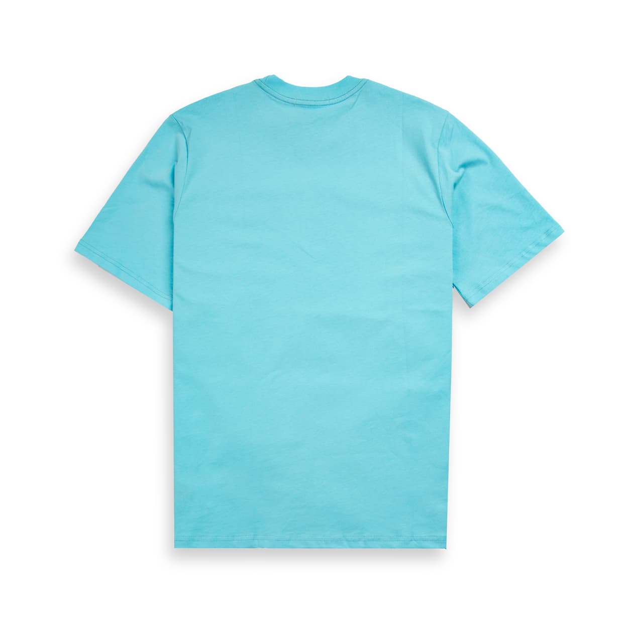 Aqua Blue Christian Dior t-shirt with surreal abstract creature and bone graphic print, luxury designer unisex wear.