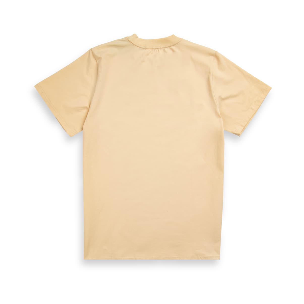 Tan Dsquared2 t-shirt with small Canadian Maple Leaf logo graphic on chest, short sleeves, unisex designer casual wear.