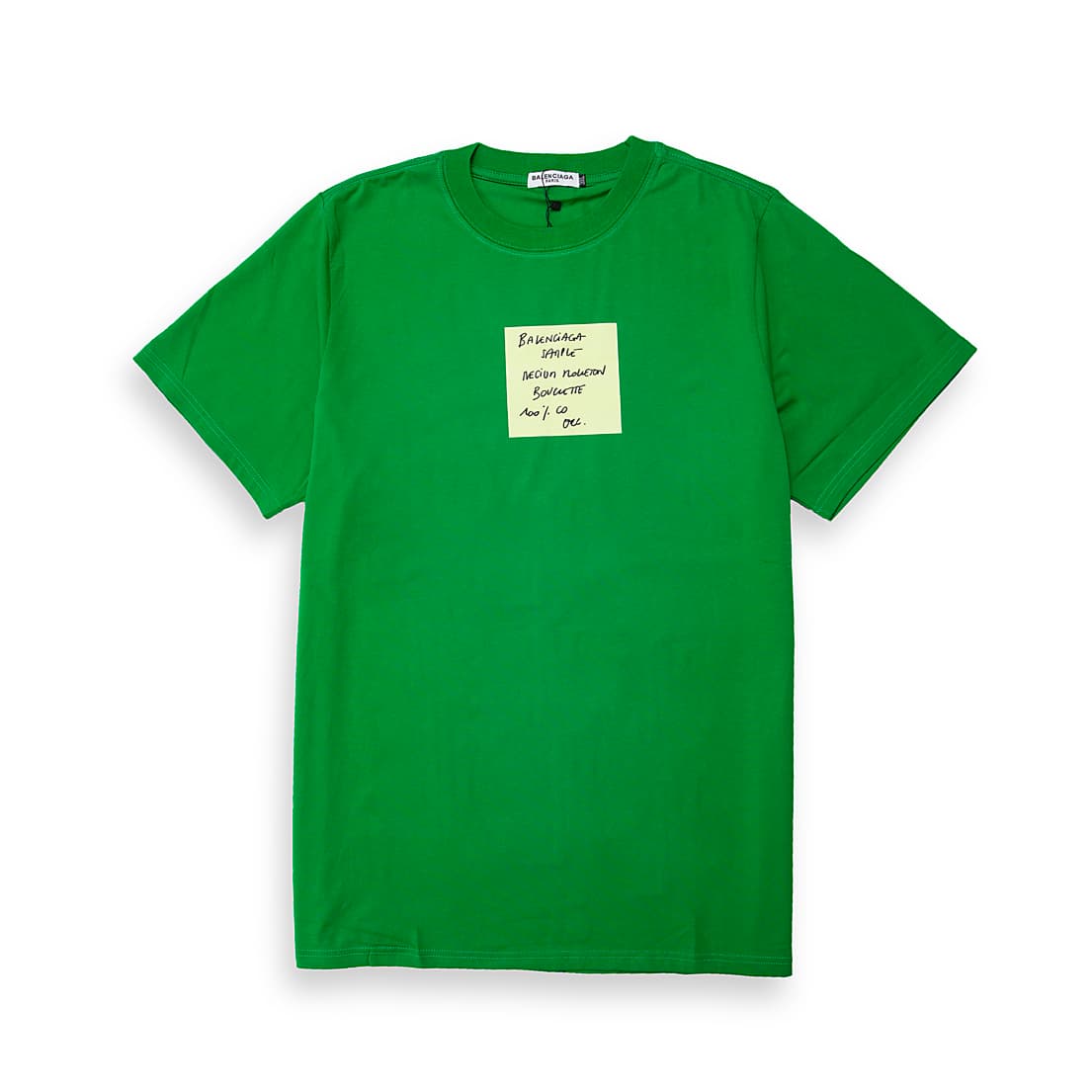 An oversized, short-sleeved cotton jersey T-shirt with a high crewneck.