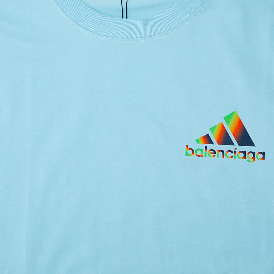 A premium cotton jersey T-shirt resulting from the Balenciaga x adidas collaboration.