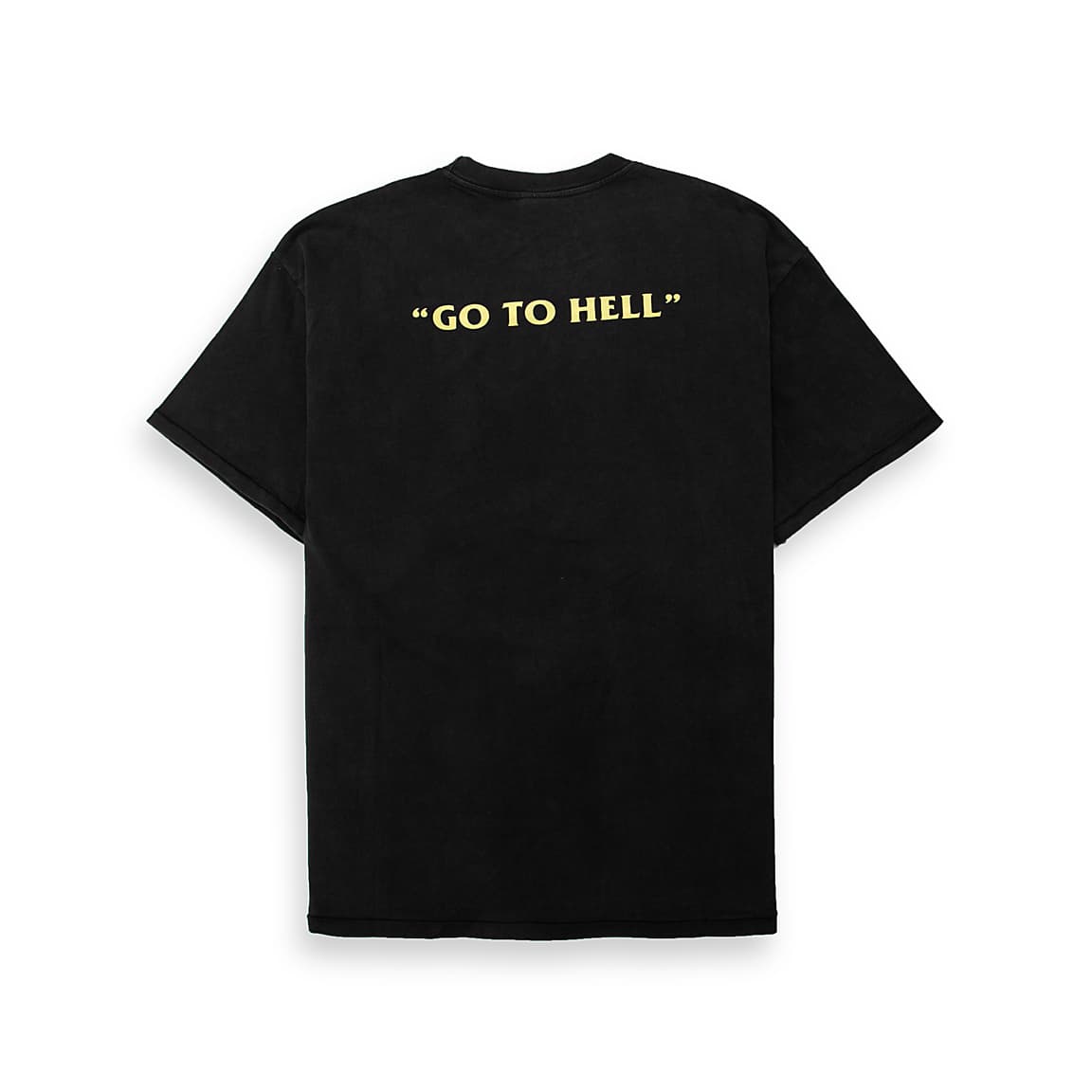 This is a relaxed-fit, short-sleeve t-shirt featuring a striking black and white graphic print.