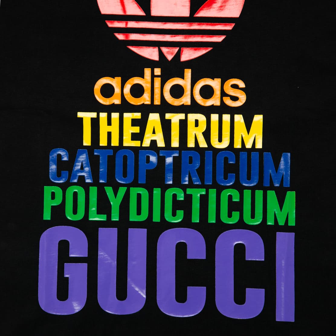 A premium cotton jersey T-shirt resulting from the celebrated adidas x Gucci collaboration.