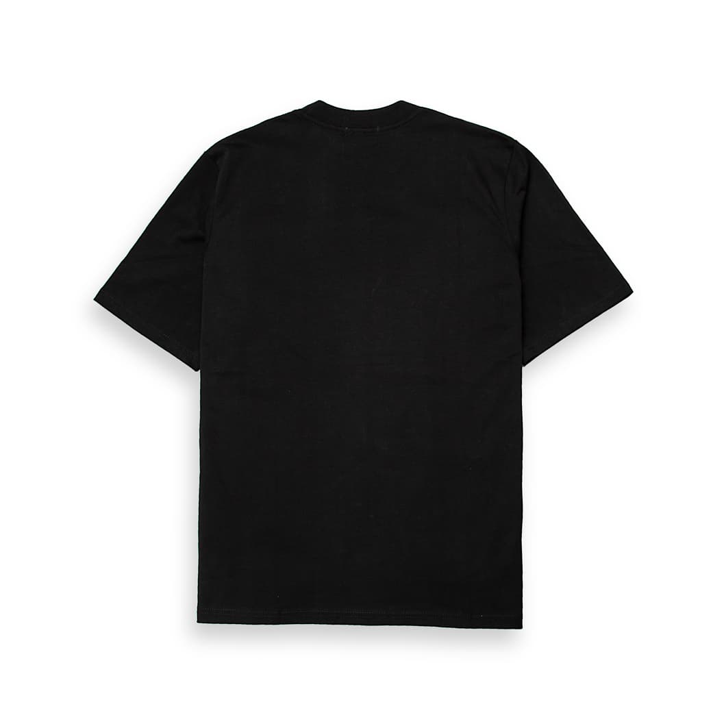 This is a relaxed-fit, short-sleeve crew-neck t-shirt with a distinctive spiritual and edgy graphic.