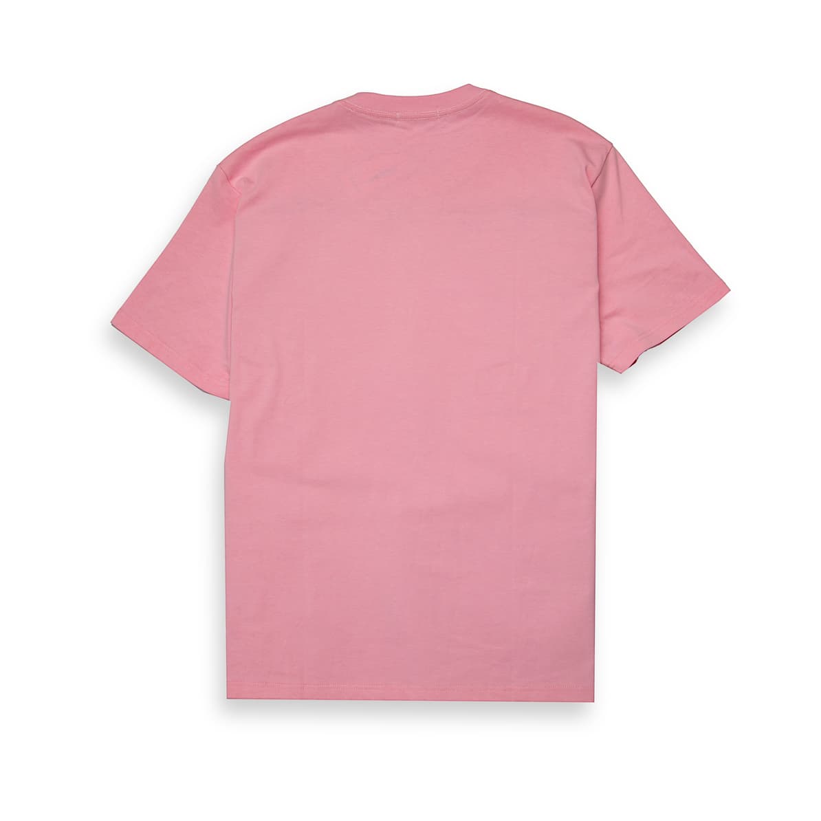 Pastel Pink Marni t-shirt with large red brushstroke logo graphic on chest, short sleeves, designer unisex streetwear.
