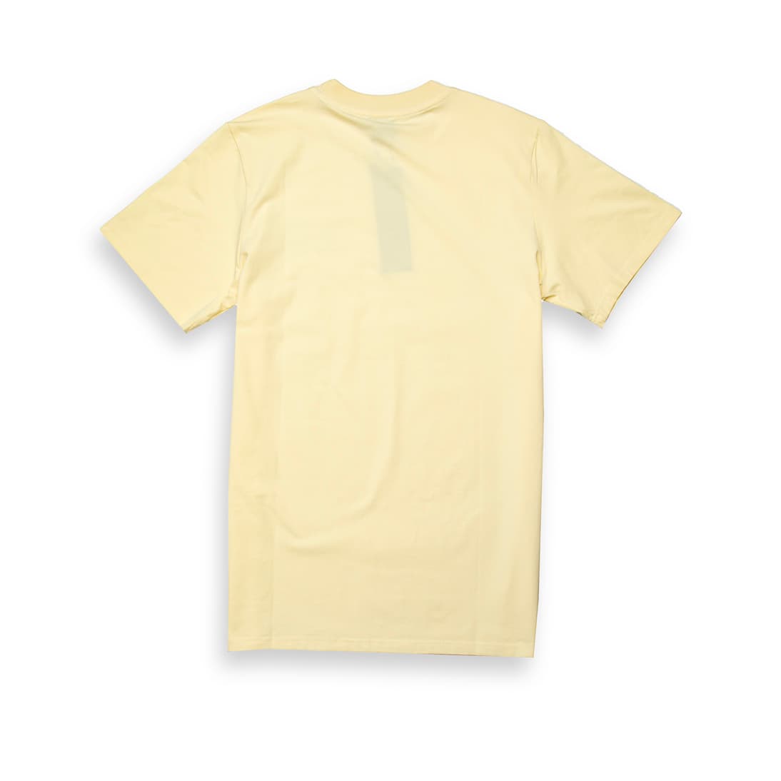 Cream Arc'teryx t-shirt with small multi-colour outlined fossil logo on chest, performance cotton, unisex outdoor wear.