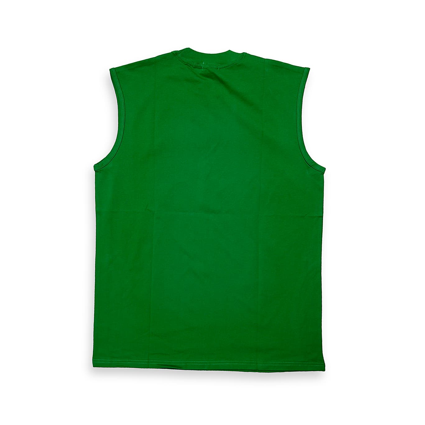 Kelly Green BAZAARIA Sleeveless Graphic T-Shirt - Unisex Cotton Muscle Tee with White Logo