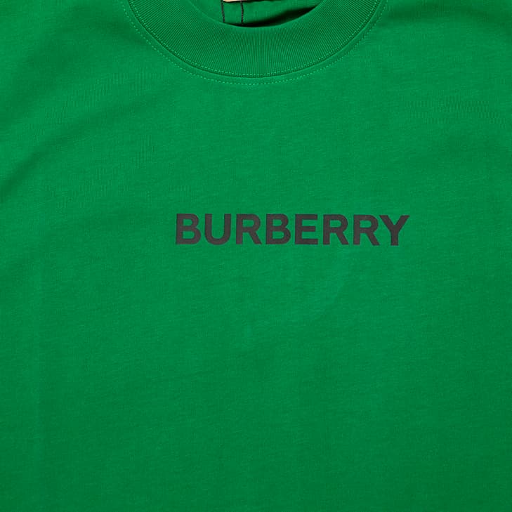 Bright Green Burberry sleeveless t-shirt with black logo print on chest, premium cotton designer vest top, unisex.