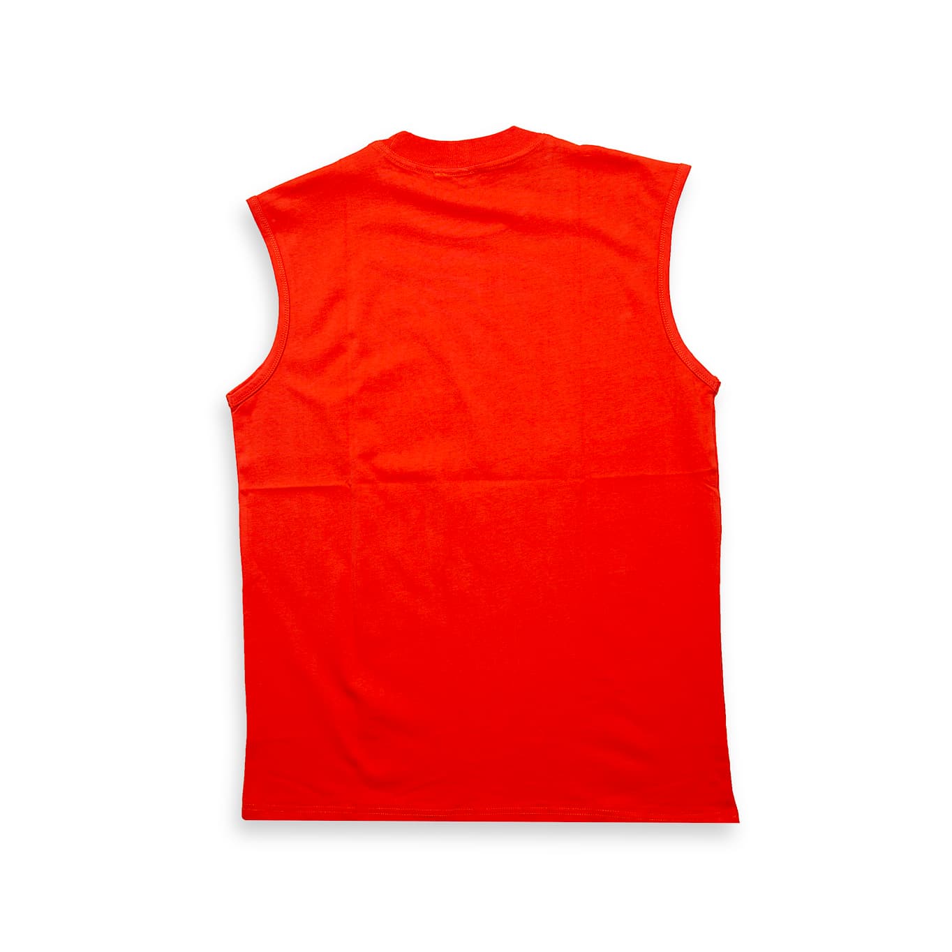 A vibrant, heavyweight cotton jersey sleeveless top (often called a muscle tank or muscle tee) from the pioneering streetwear brand Stussy.