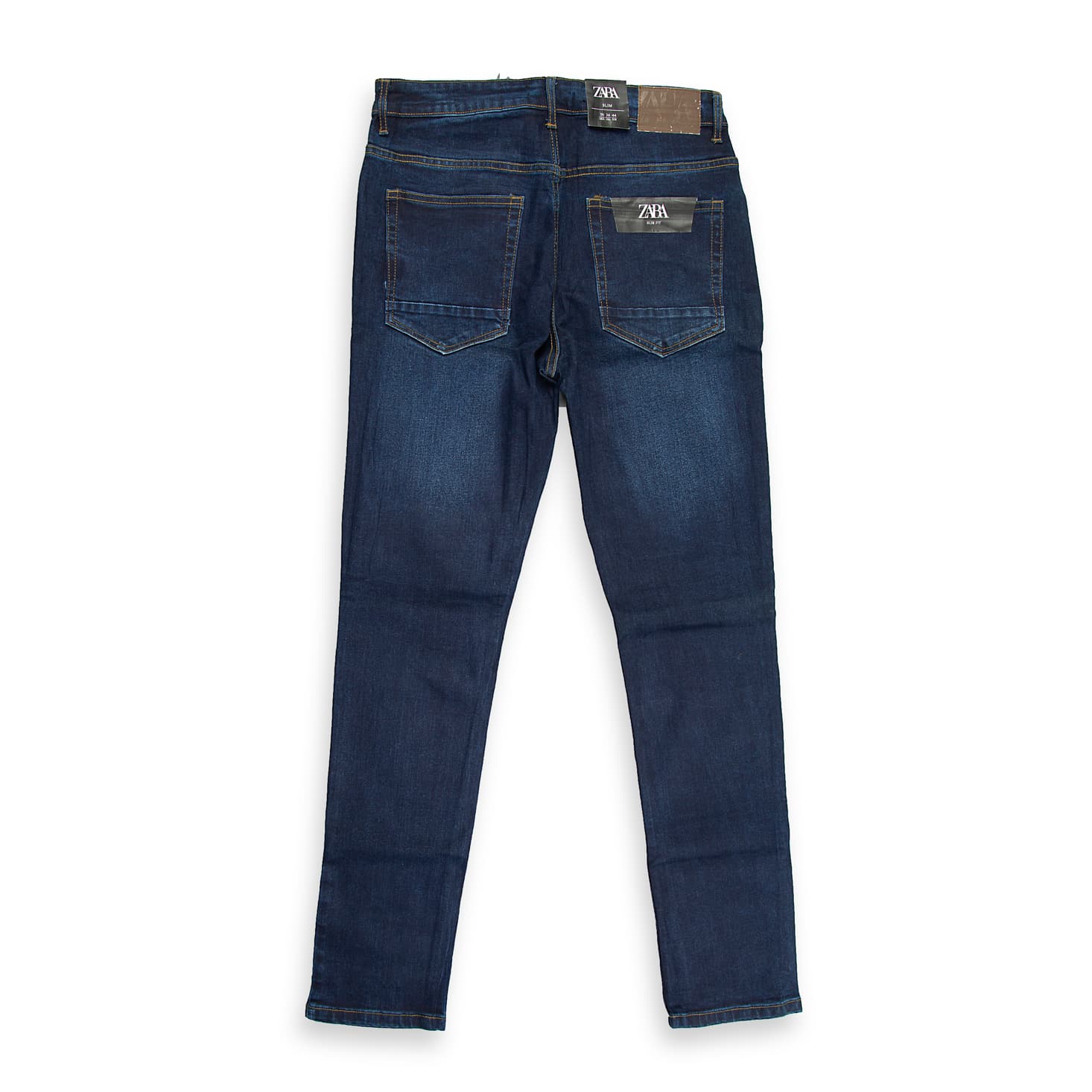 A modern, versatile pair of men's jeans in a deep, consistent dark indigo wash.