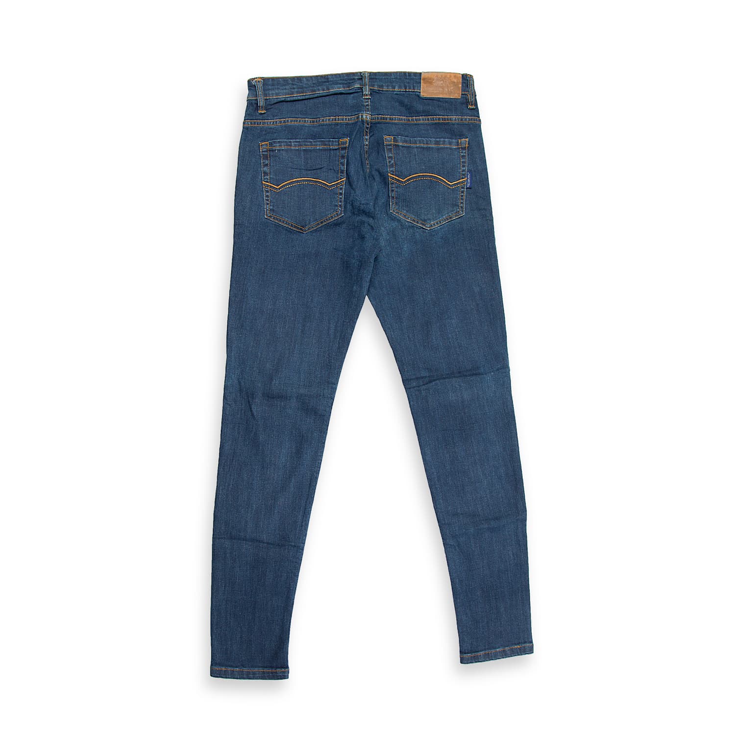 These are foundational, straight-fit denim jeans with a rich dark-wash blue finish, offering a timeless and versatile look suitable for both casual and semi-casual settings.