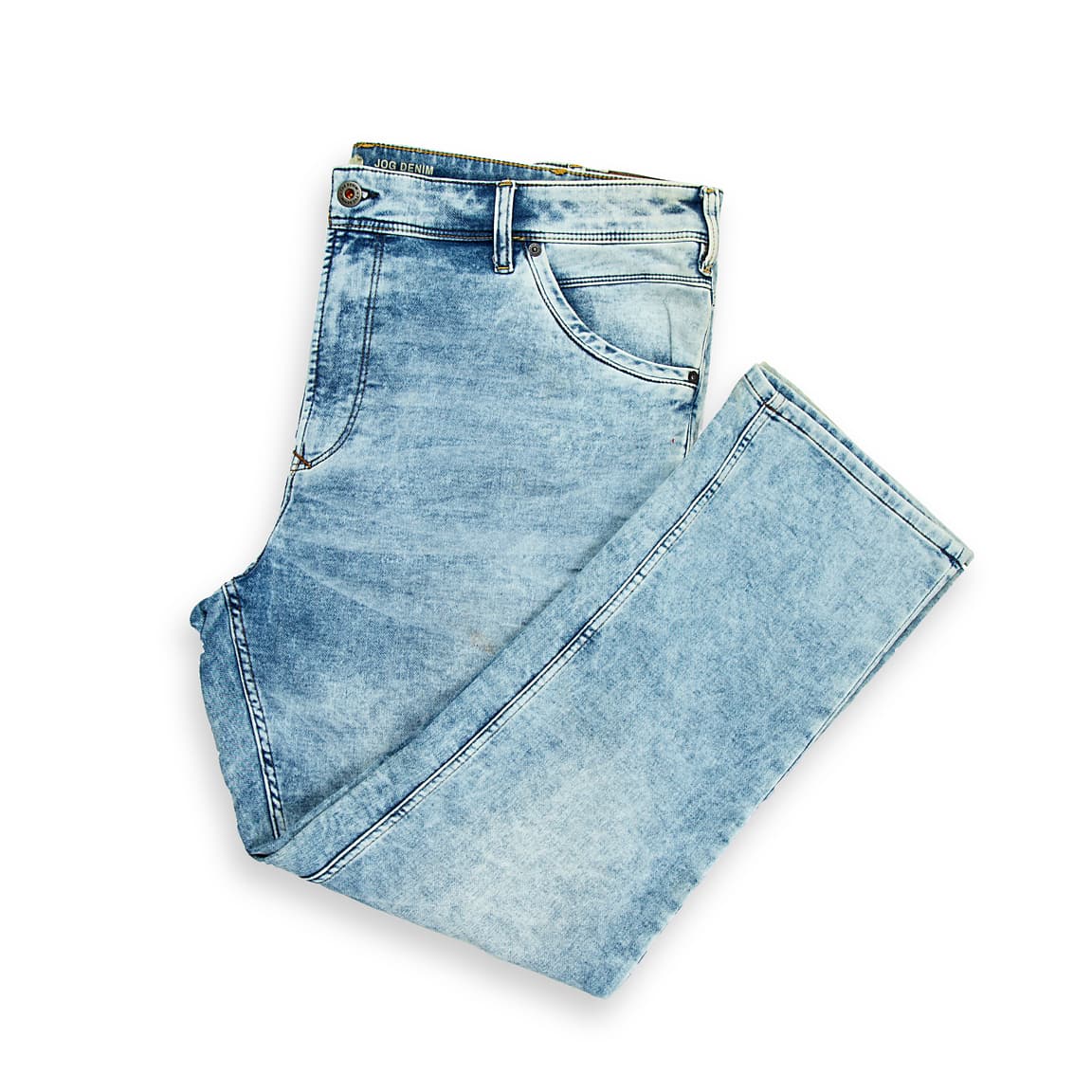 Light Blue Acid Wash Slim Fit Men's Denim Jeans for Casual Style