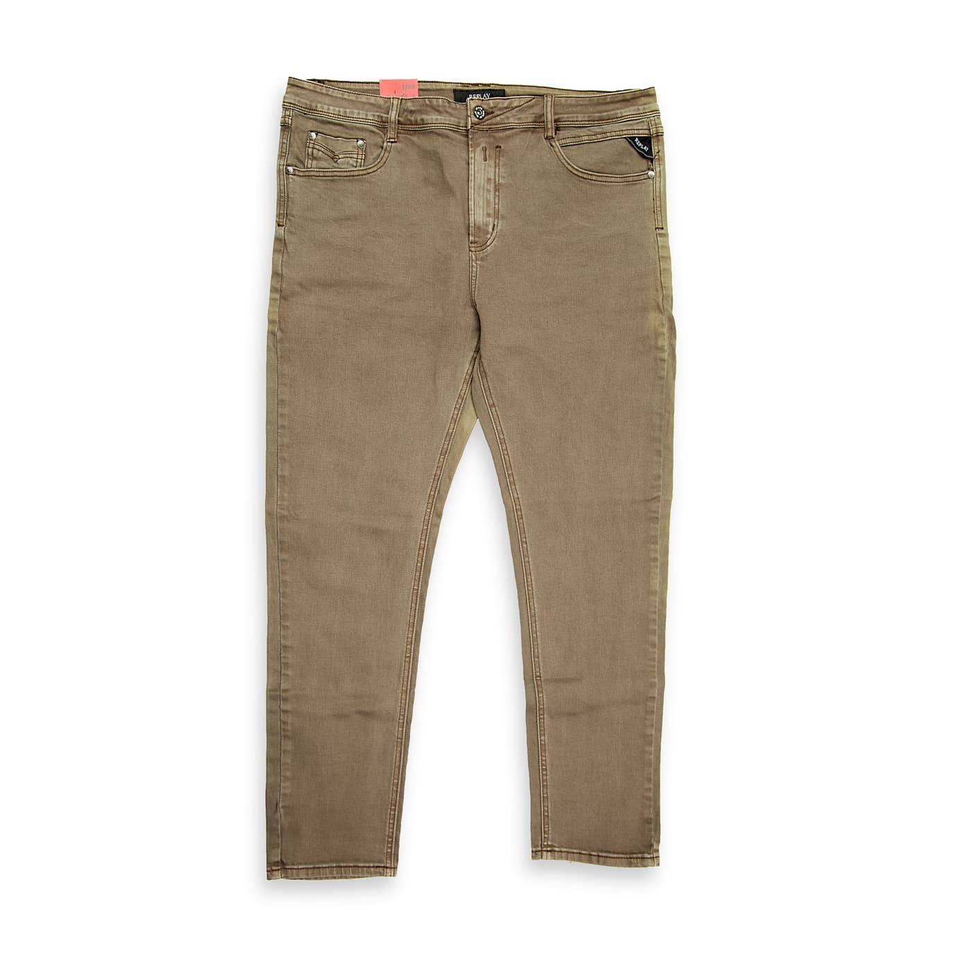 These are high-quality, 5-pocket, slim-fit jeans from the Italian denim brand Replay.