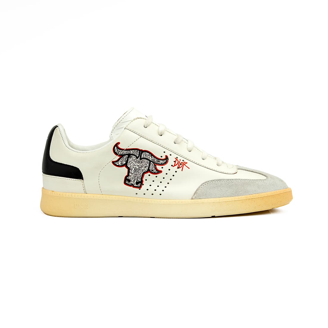This is a low-top sneaker from the collaboration between Dior and artist Shawn Stussy, part of the Dior Men's Spring 2020 collection.