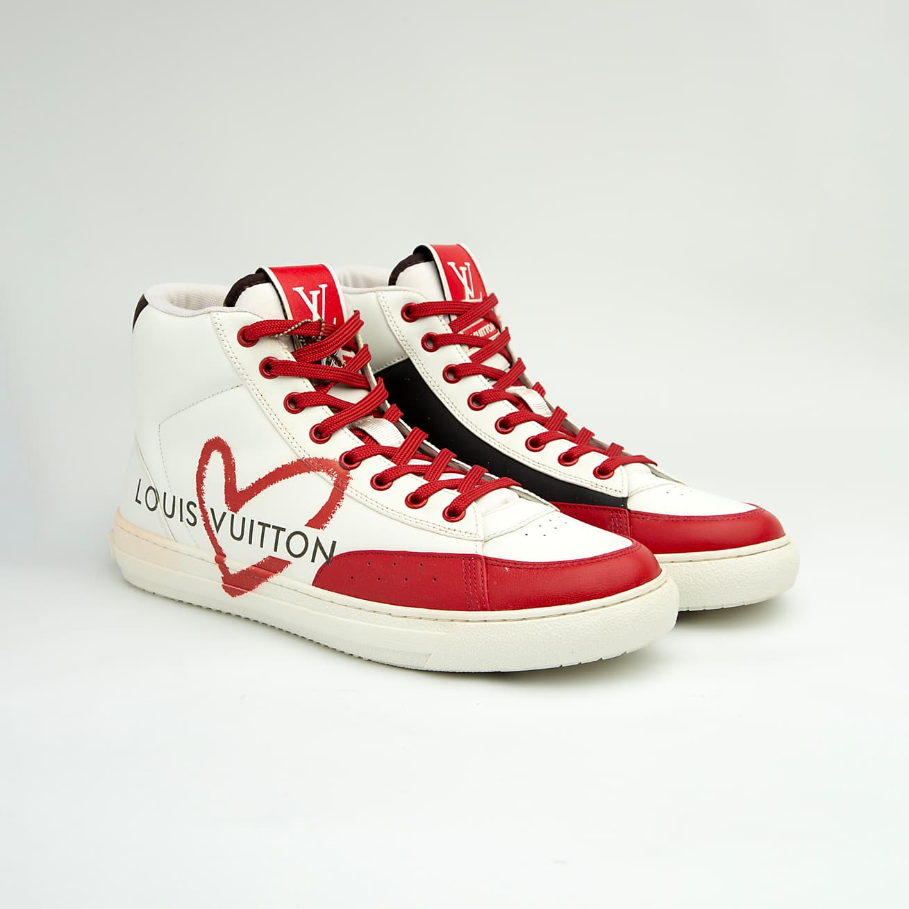 The Valentine Court High is a luxurious, high-top sneaker with a bold, romantic street appeal.