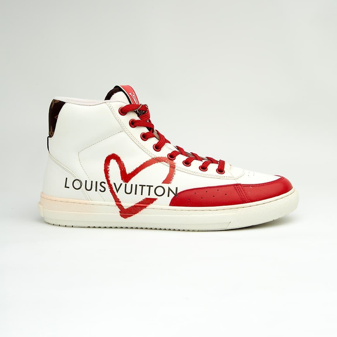 The Valentine Court High is a luxurious, high-top sneaker with a bold, romantic street appeal.